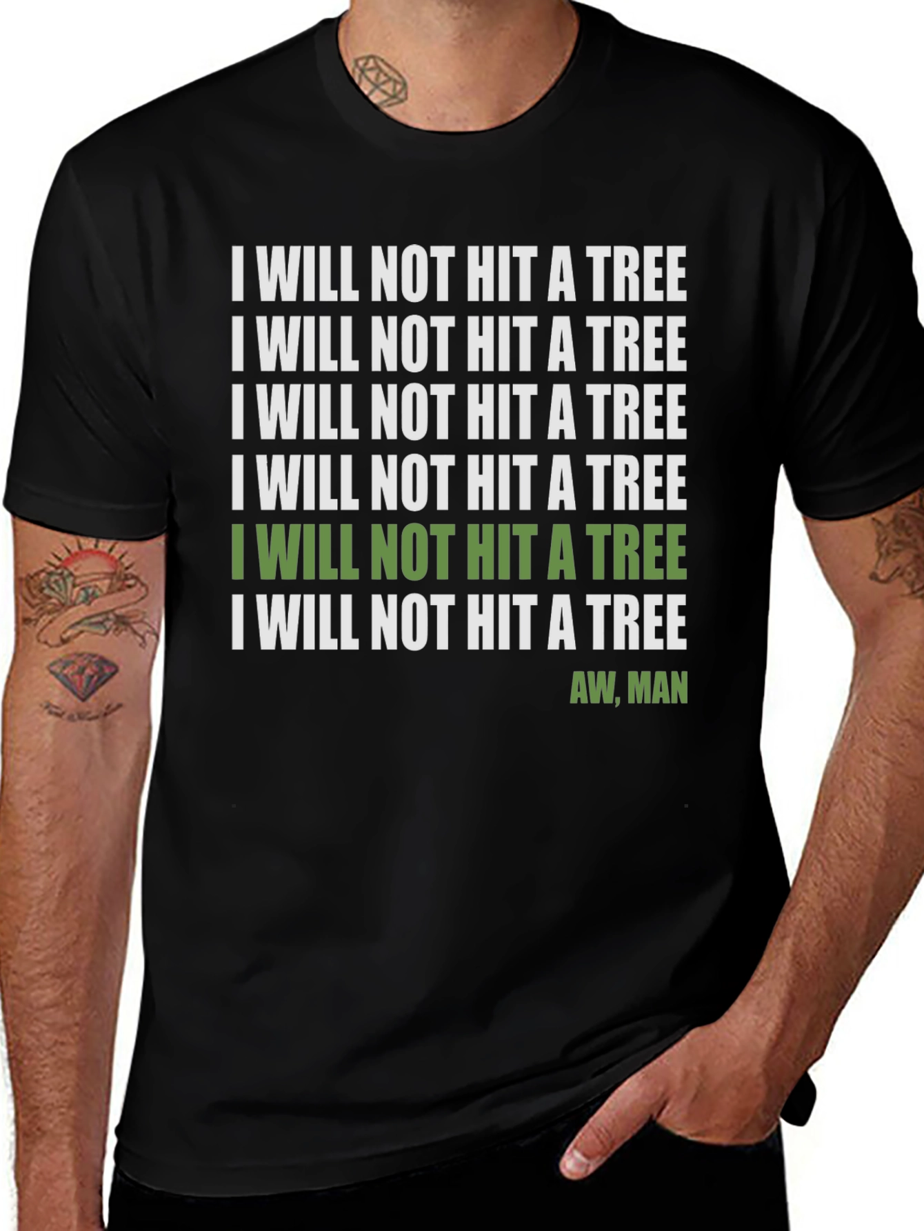 Variant 16 of I Will Not Hit A Tree Funny Golf T-Shirt