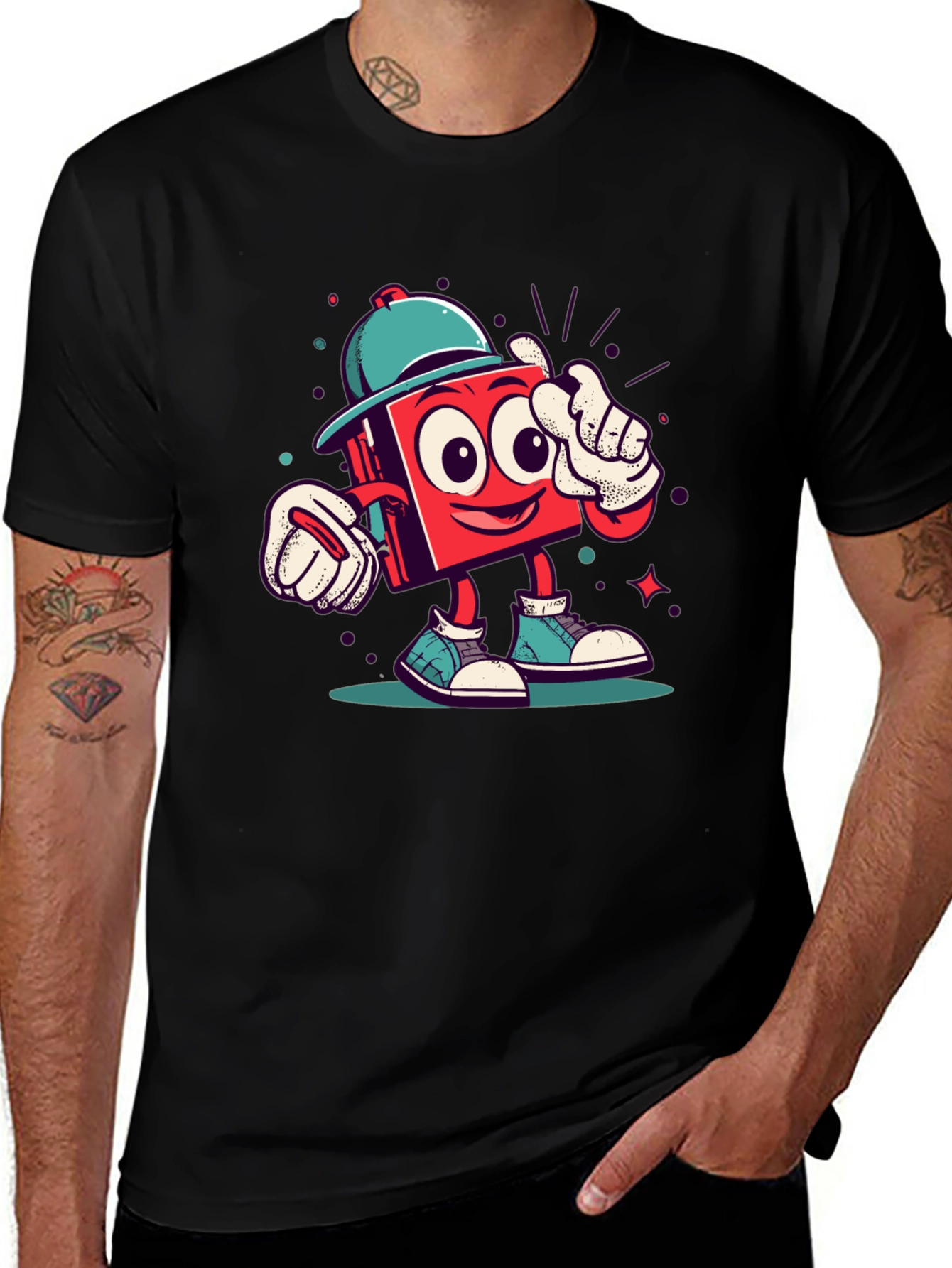 Variant 25 of Cartoon Character Graphic Tee - Funky Style