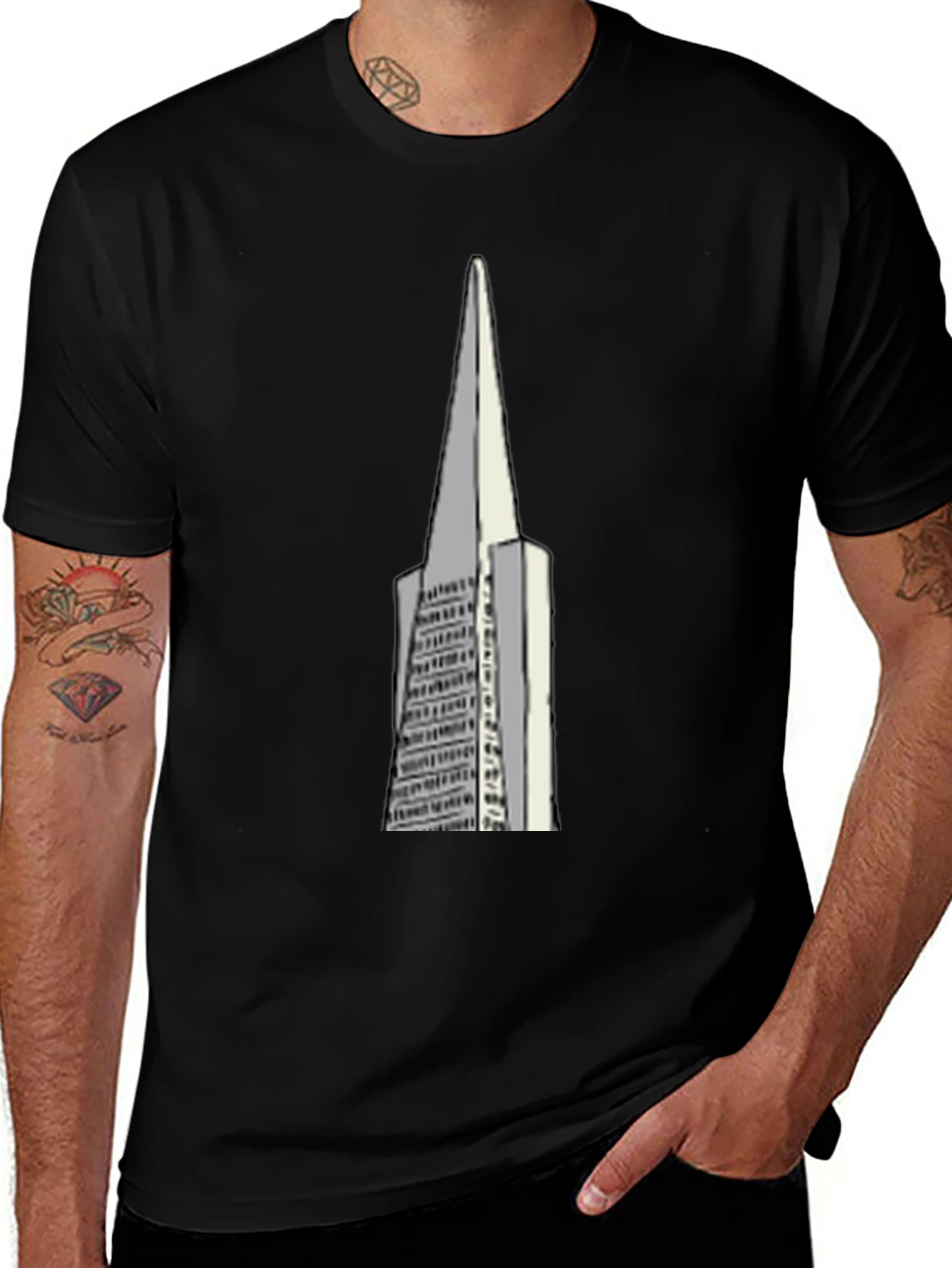Variant 11 of Transamerica Pyramid Graphic Tee - Black