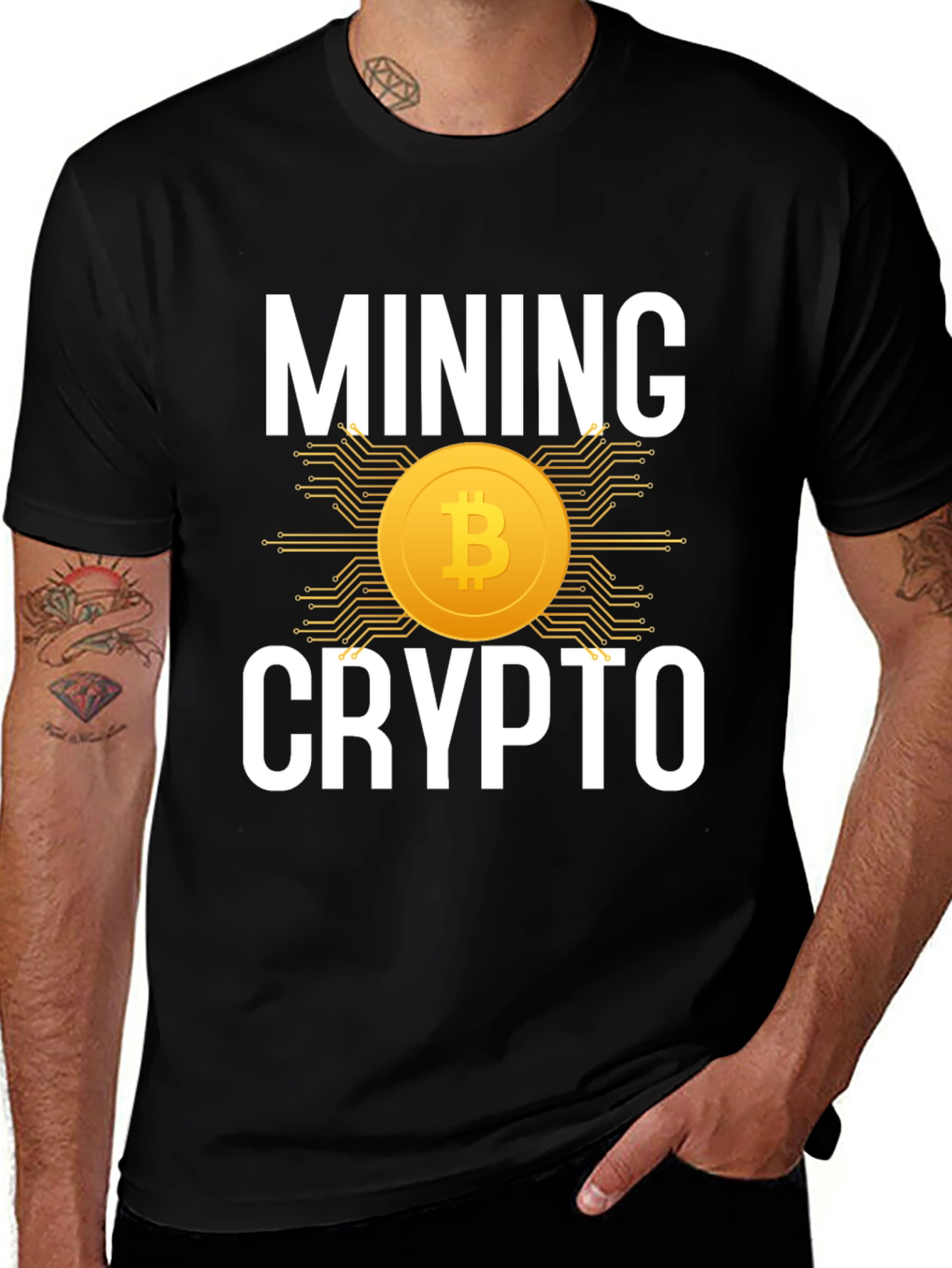 Variant 27 of Mining Crypto Bitcoin T-Shirt