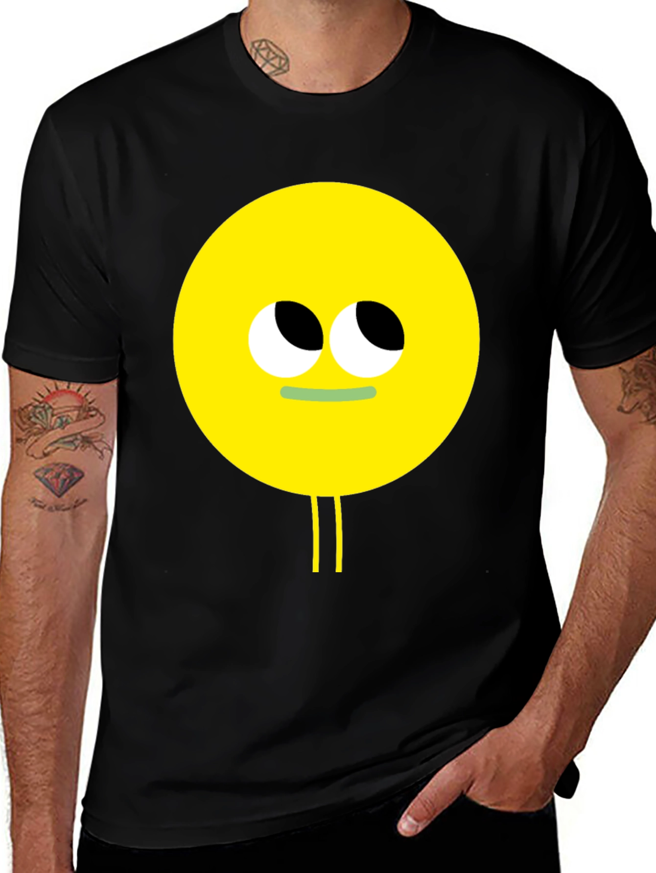 Variant 8 of Funny Googly Eyes Graphic Tee - Black