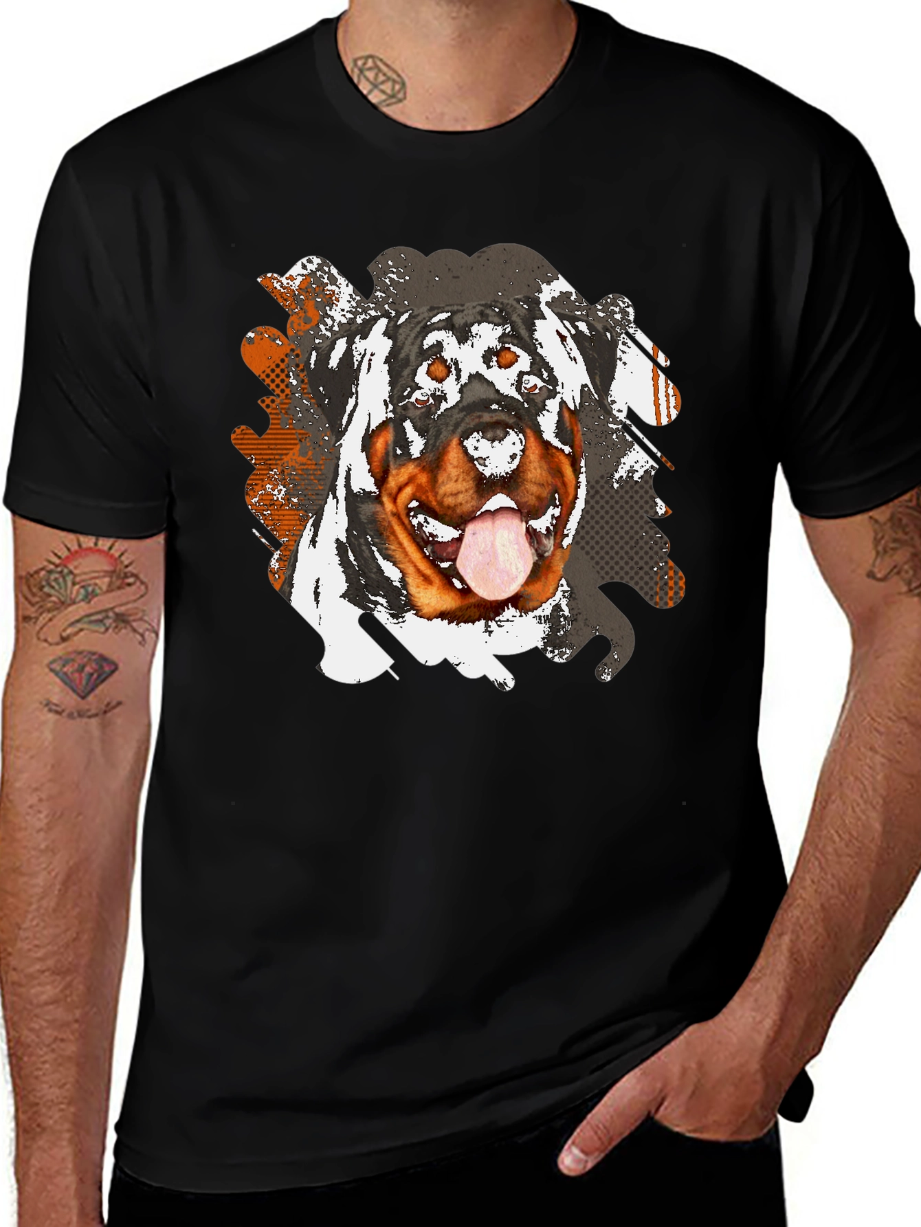 Variant 18 of Rottweiler Graphic Tee - Cool Dog Lover Shirt