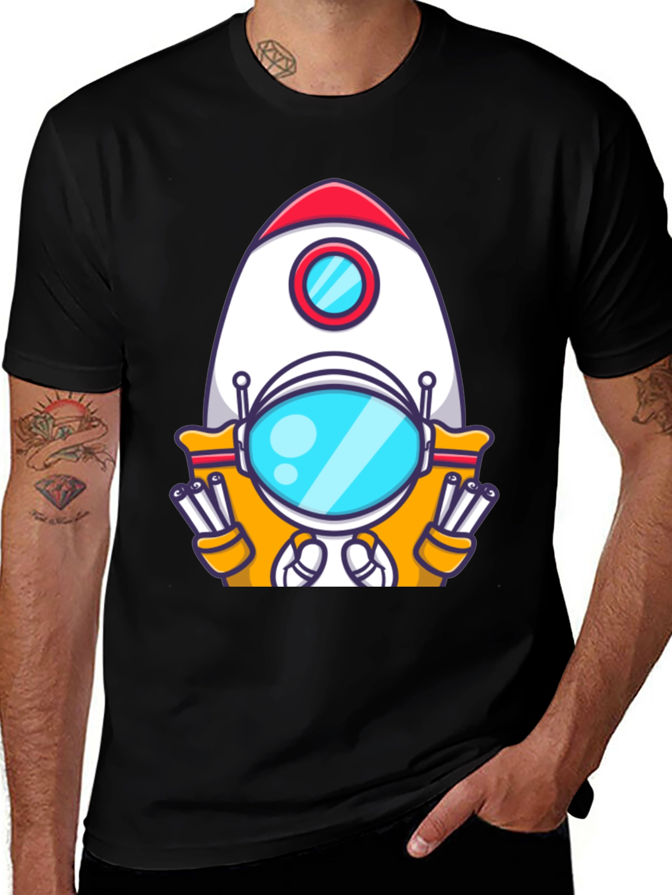 Variant 21 of Rocket Astronaut T-Shirt - Space Adventure Tee