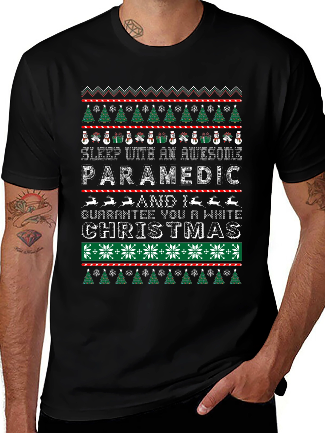 Awesome Paramedic Ugly Christmas Sweater T-Shirt