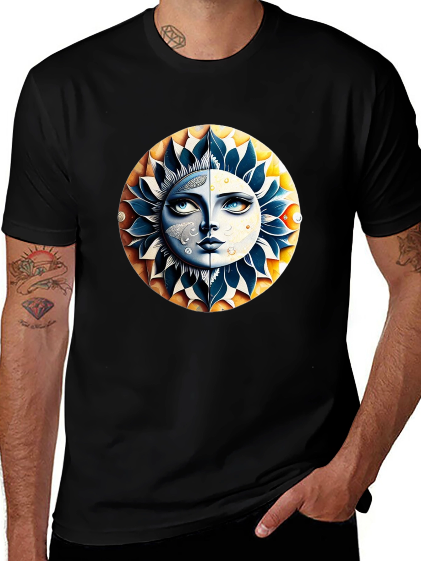 Variant 30 of Celestial Sun & Moon Graphic Tee