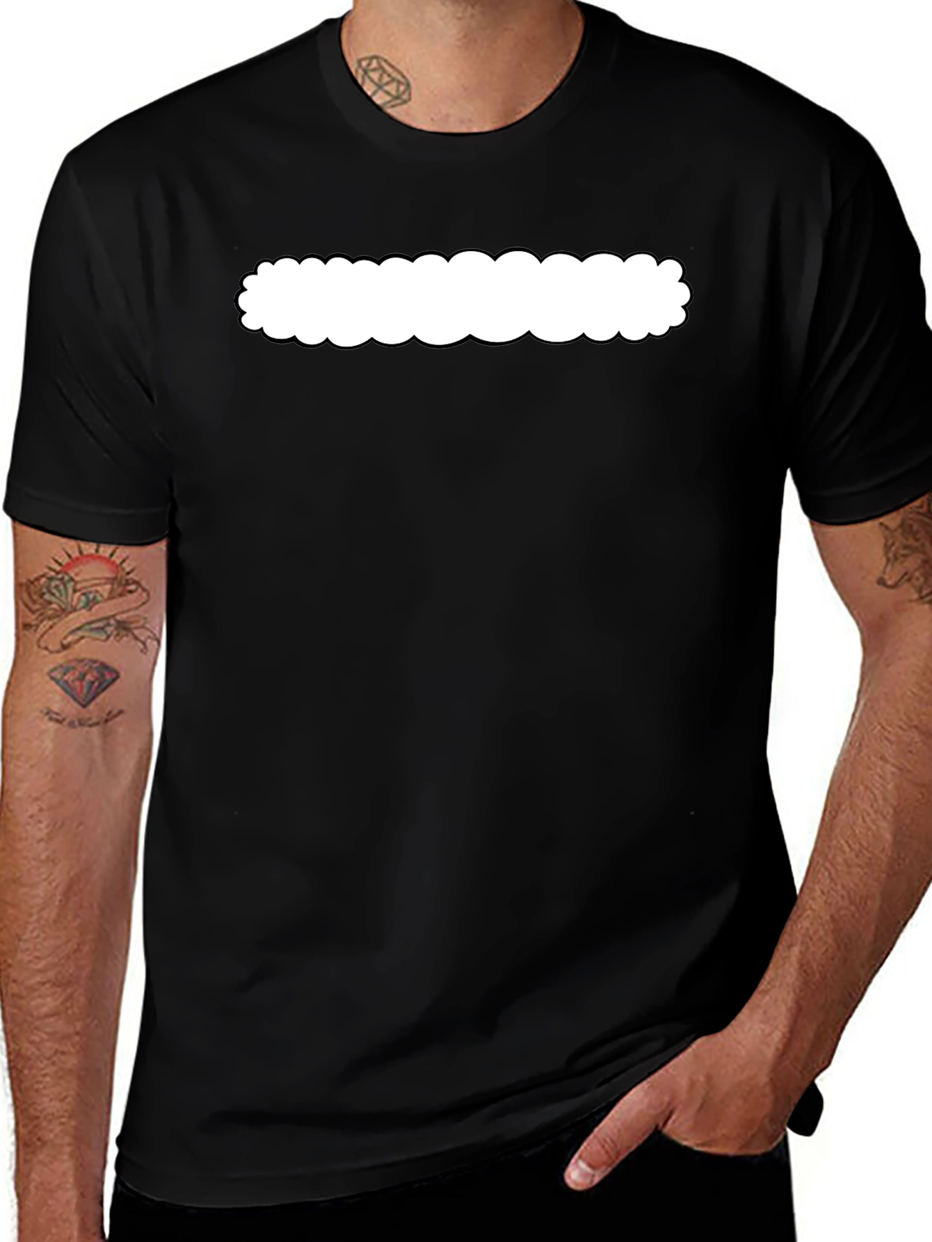 Black Short Sleeve Crewneck T-Shirt