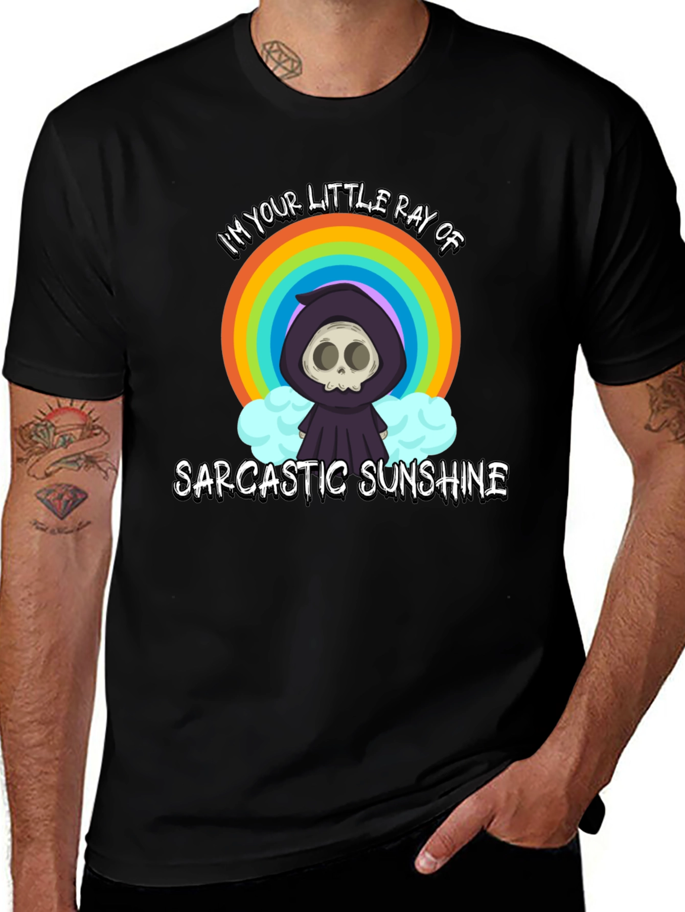 Sarcastic Sunshine Graphic Tee - Black
