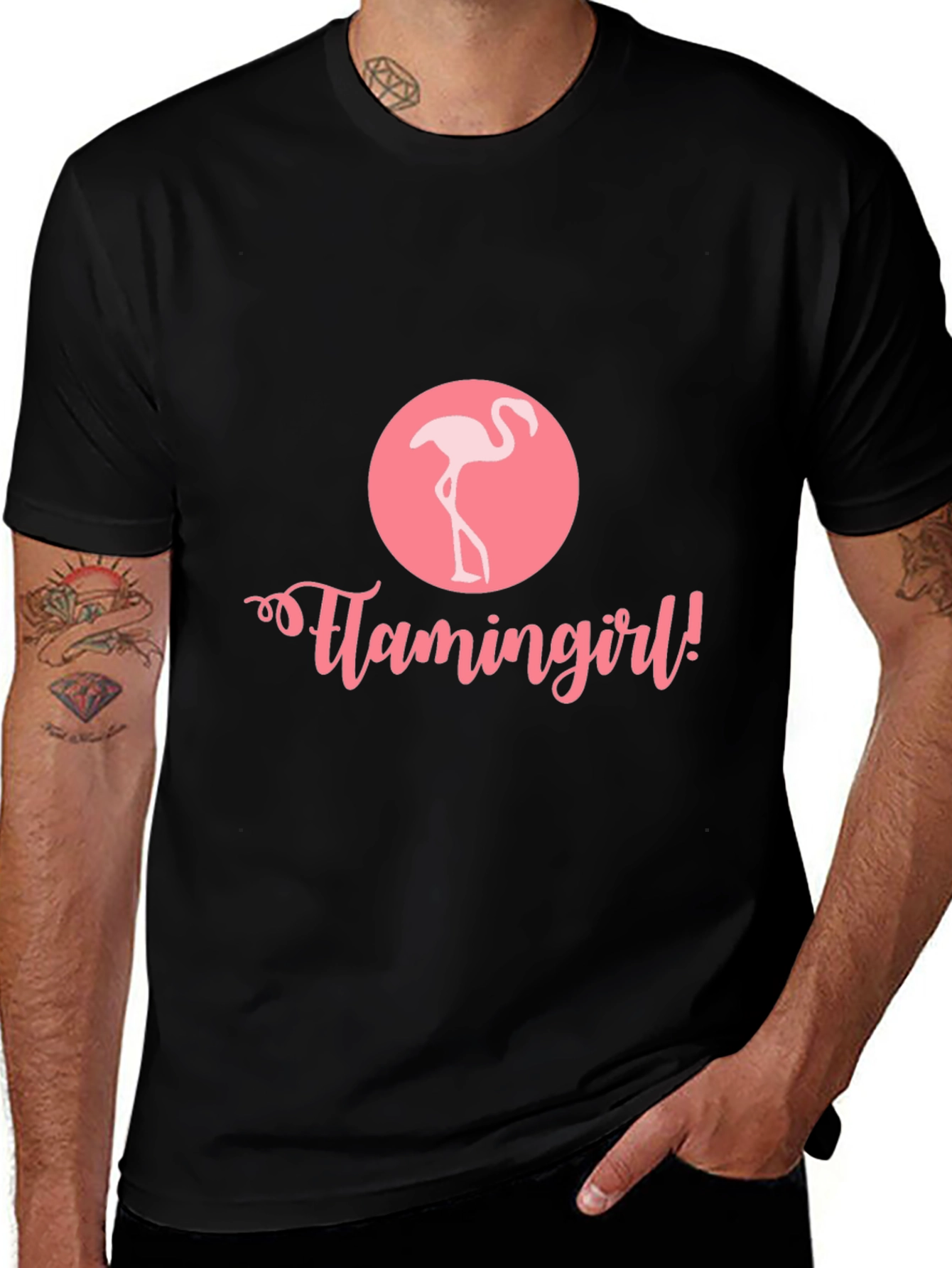 Variant 19 of Flamingirl Graphic Tee - Stylish Pink Flamingo T-Shirt