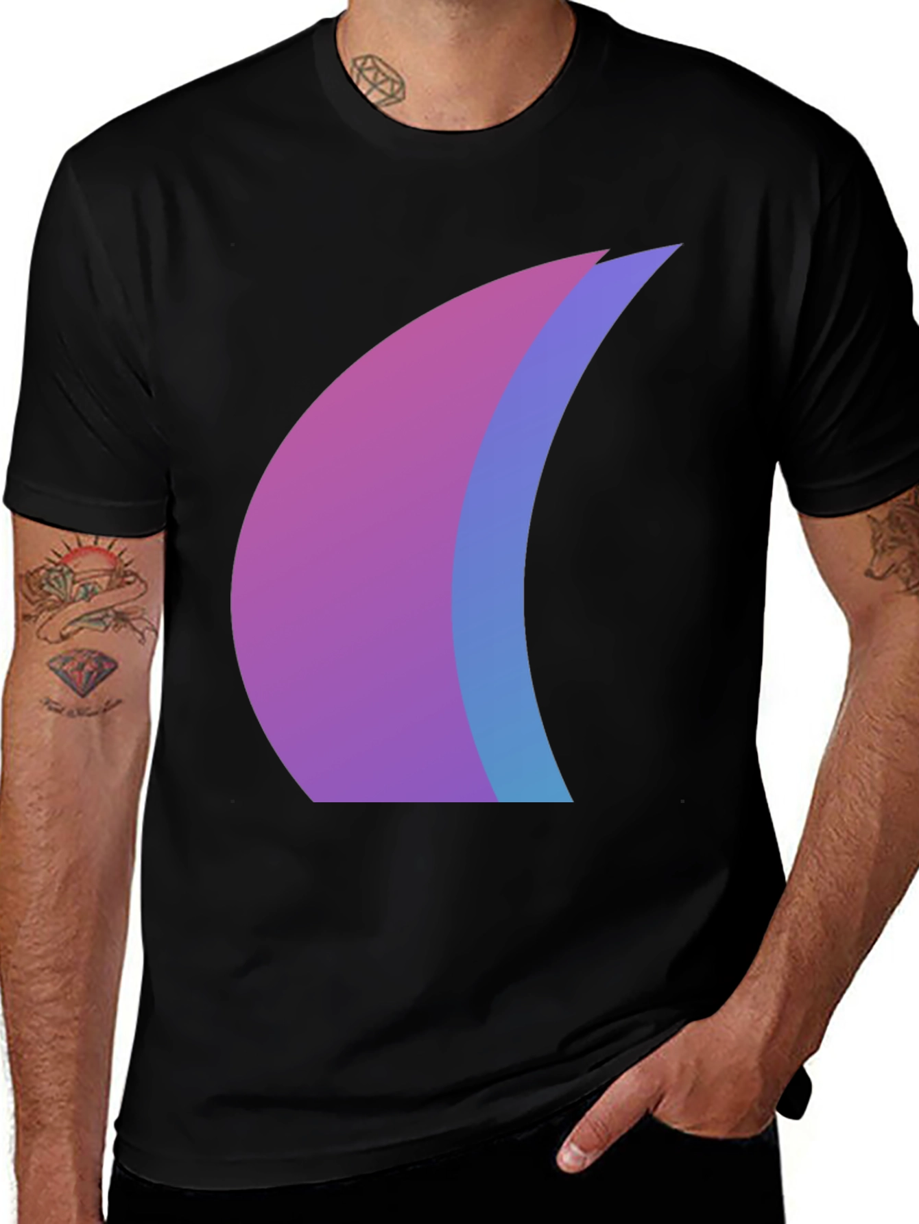 Variant 20 of Modern Abstract Graphic Black T-Shirt
