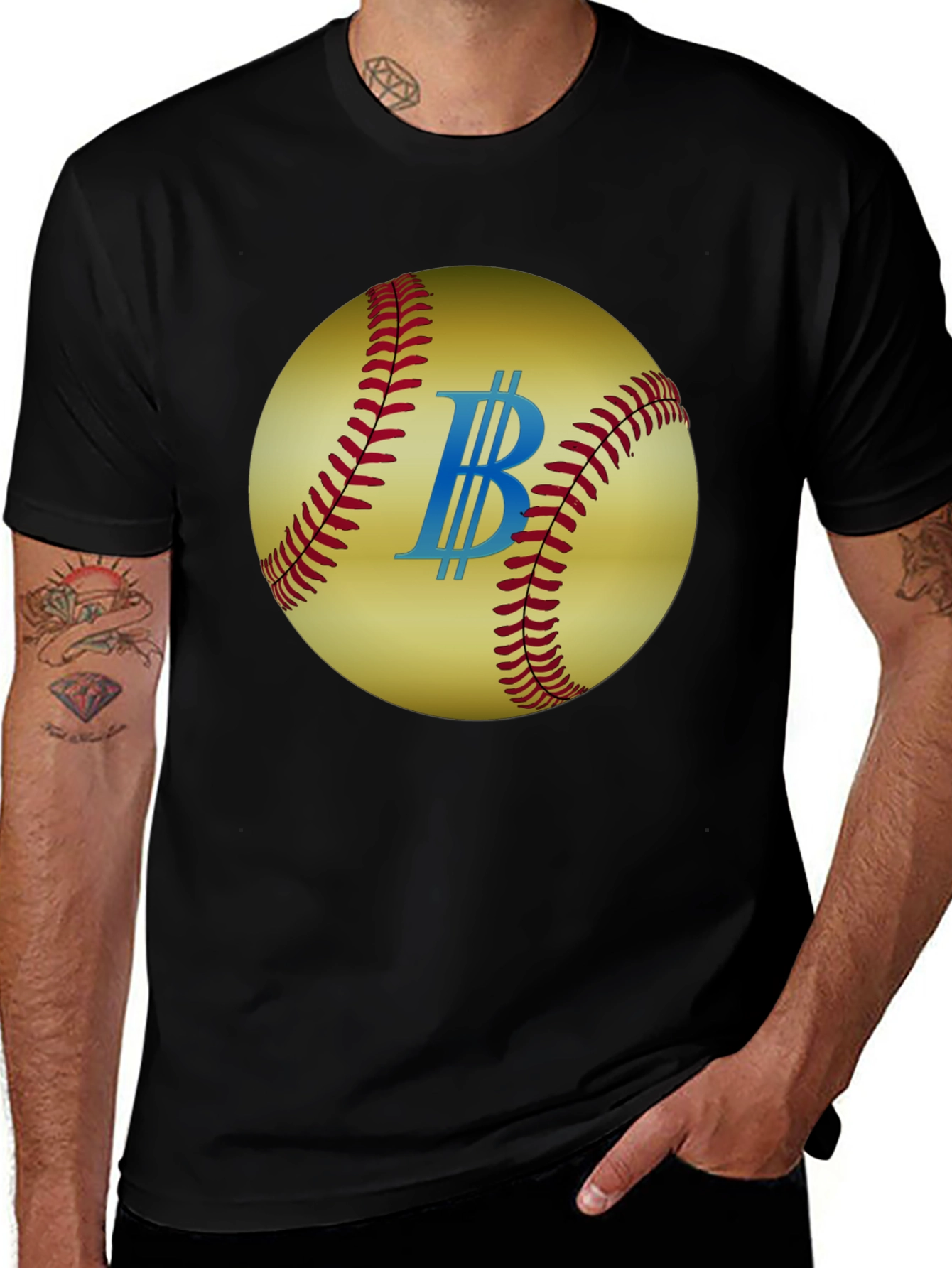 Variant 28 of Bitcoin Baseball T-Shirt
