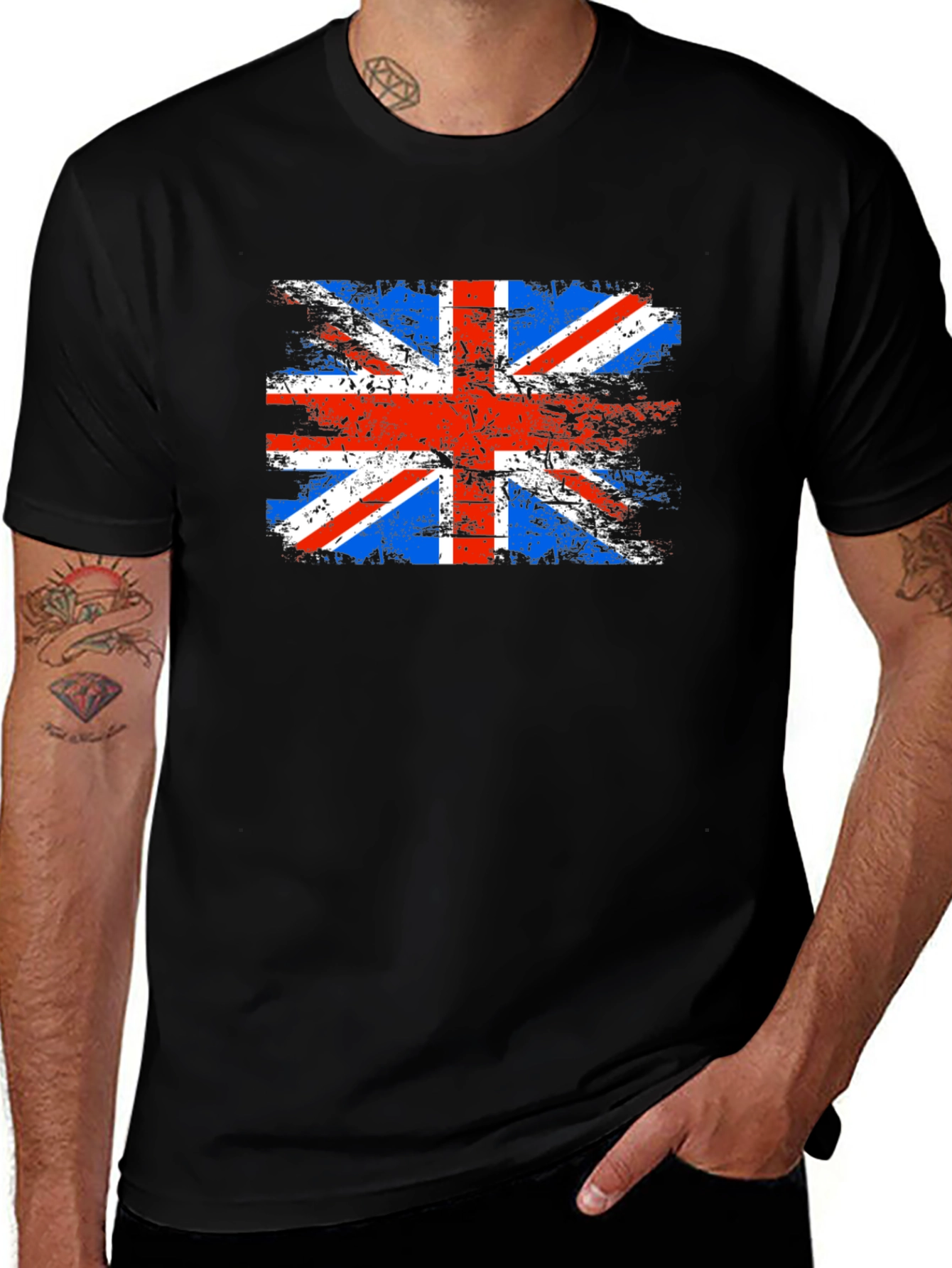 British Flag Grunge T-Shirt - Union Jack Tee