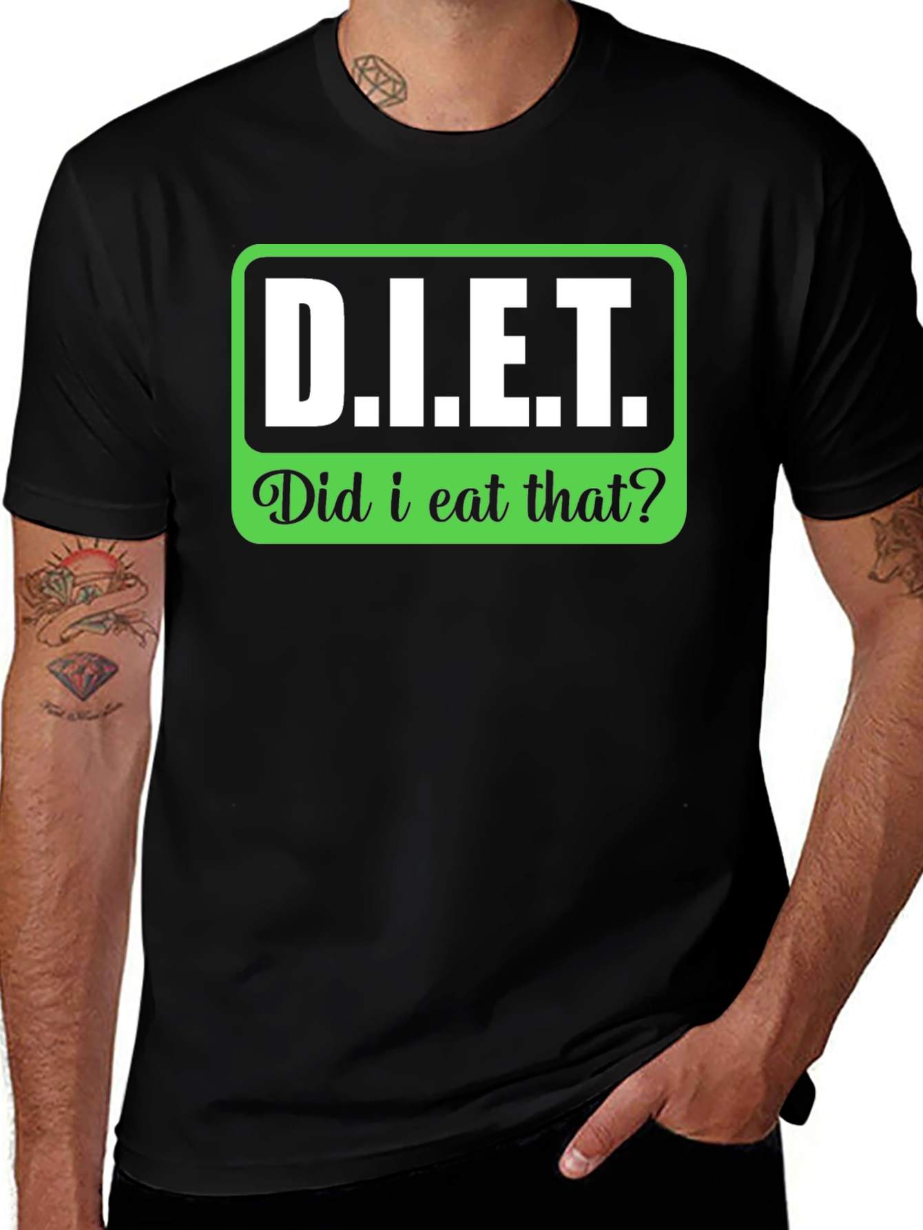 Variant 29 of DIET Did I Eat That? Funny Slogan T-Shirt