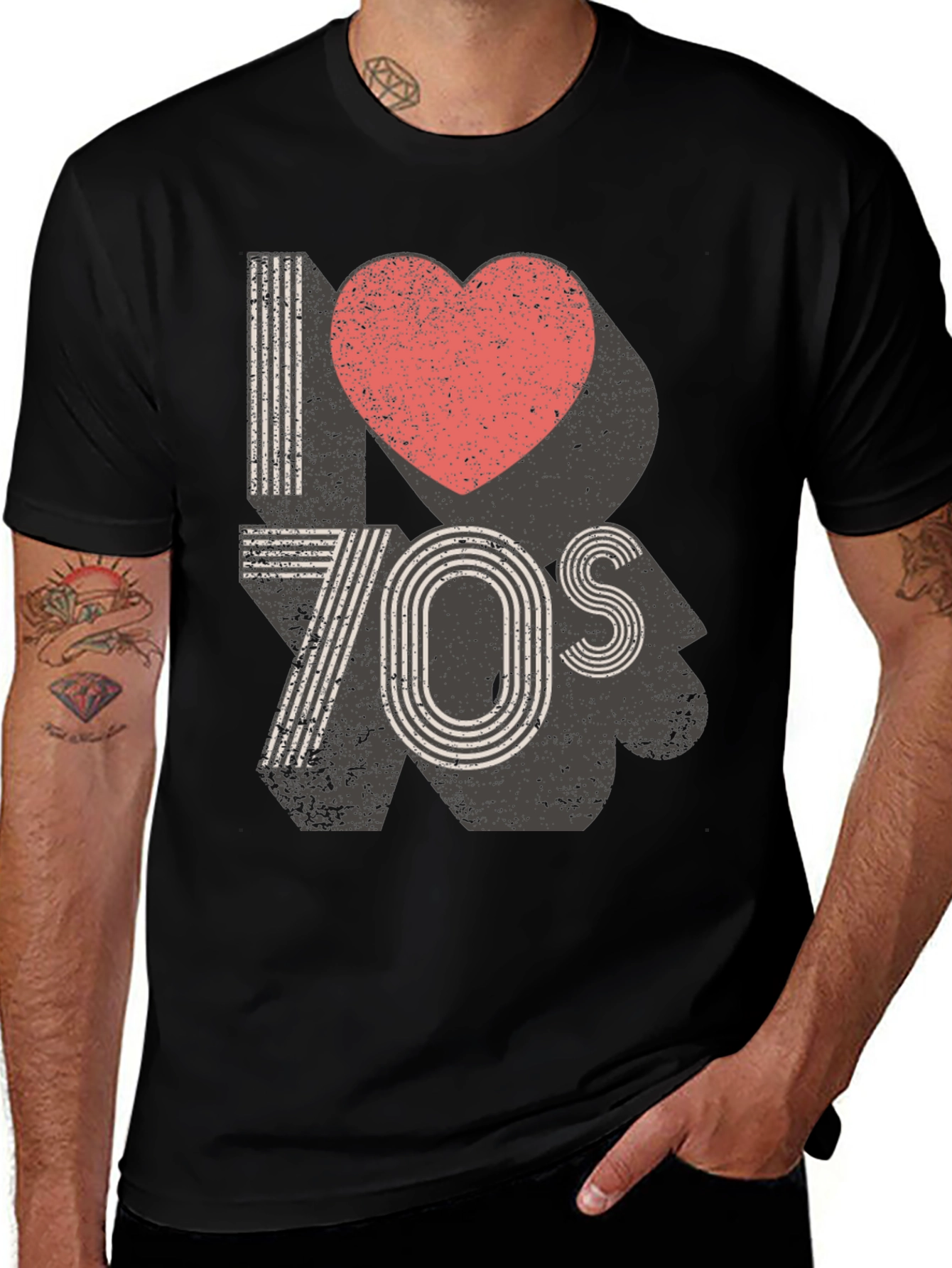 Variant 6 of I Love 70s Retro Graphic T-Shirt