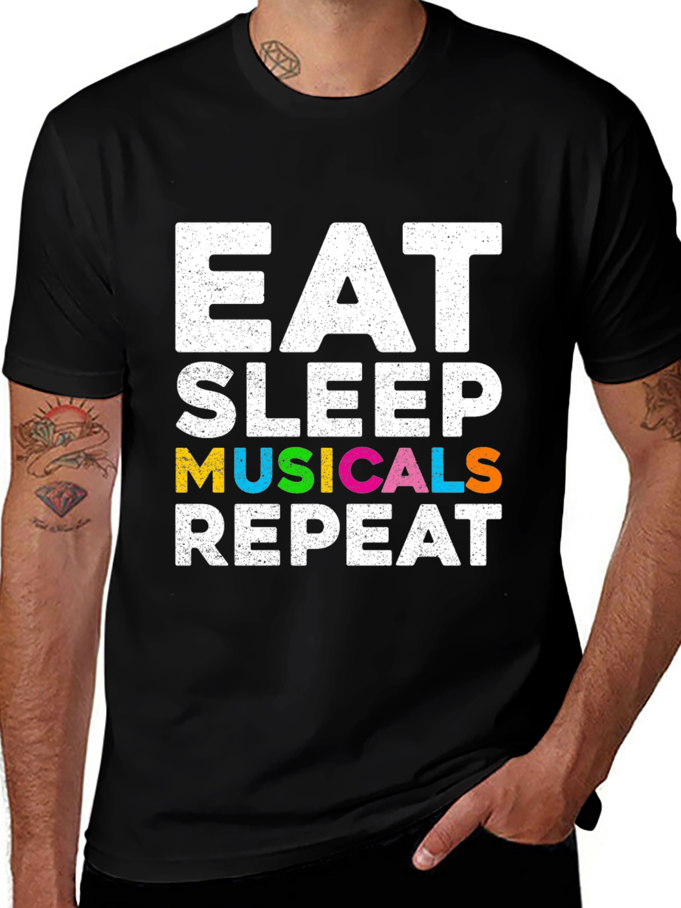 Variant 26 of Eat Sleep Musicals Repeat T-Shirt