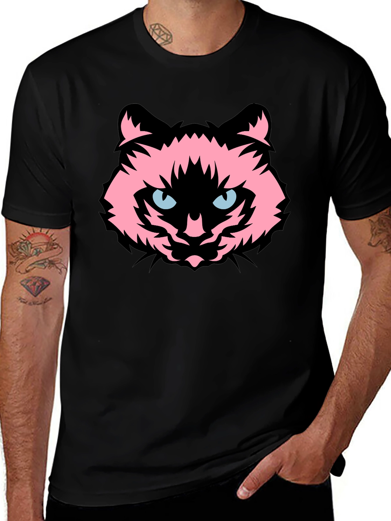 Variant 16 of Pink Cat Graphic T-Shirt