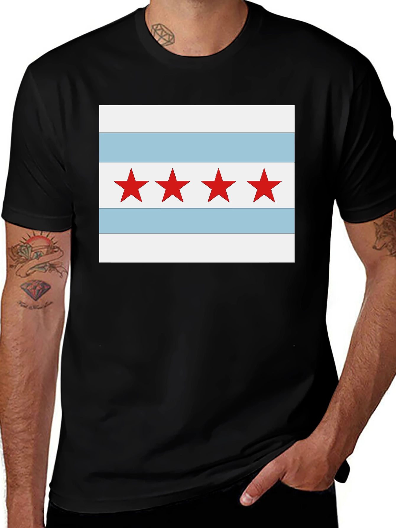 Chicago Flag Graphic Tee - City Pride Shirt
