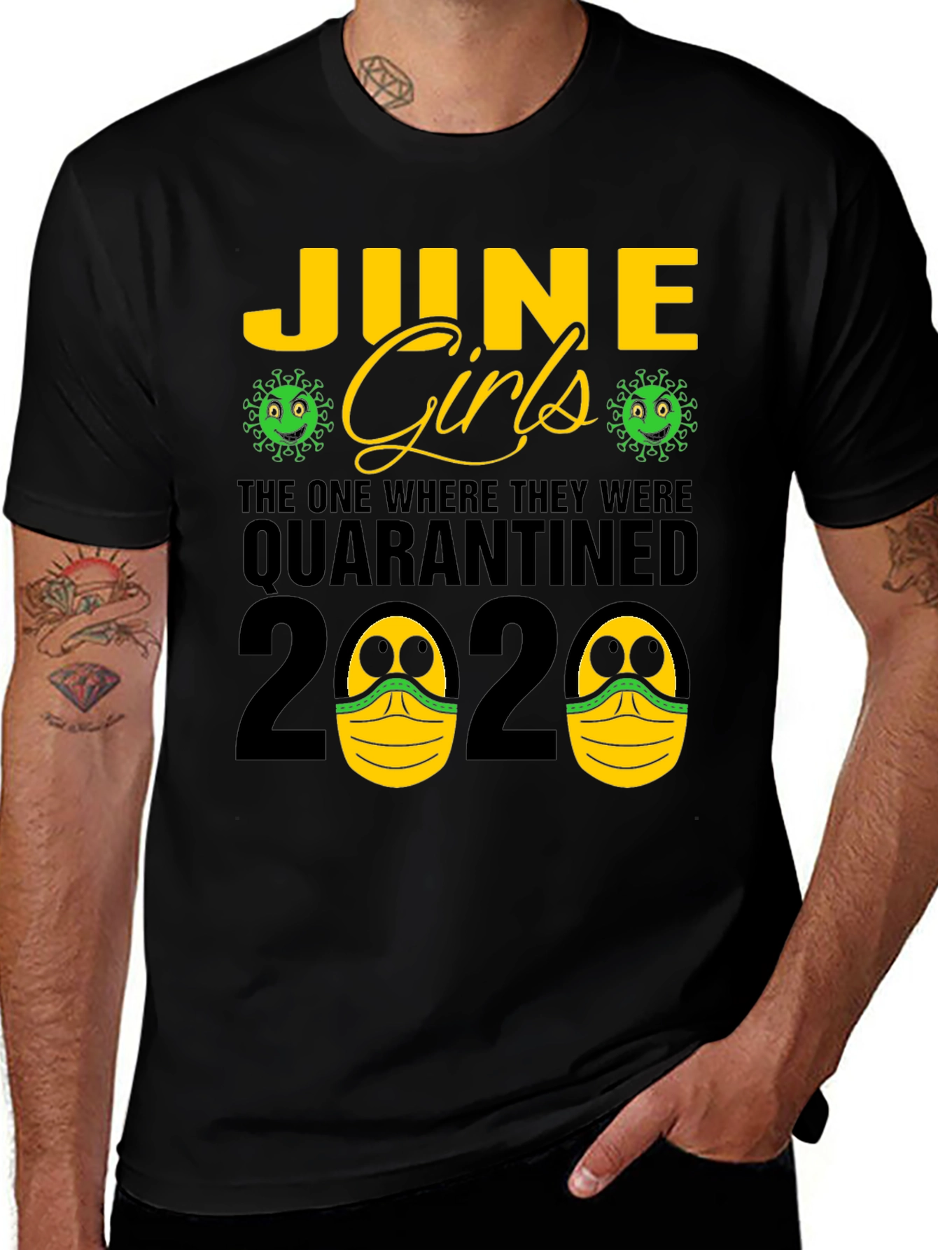Variant 17 of June Girls Quarantined 2020 Graphic T-Shirt