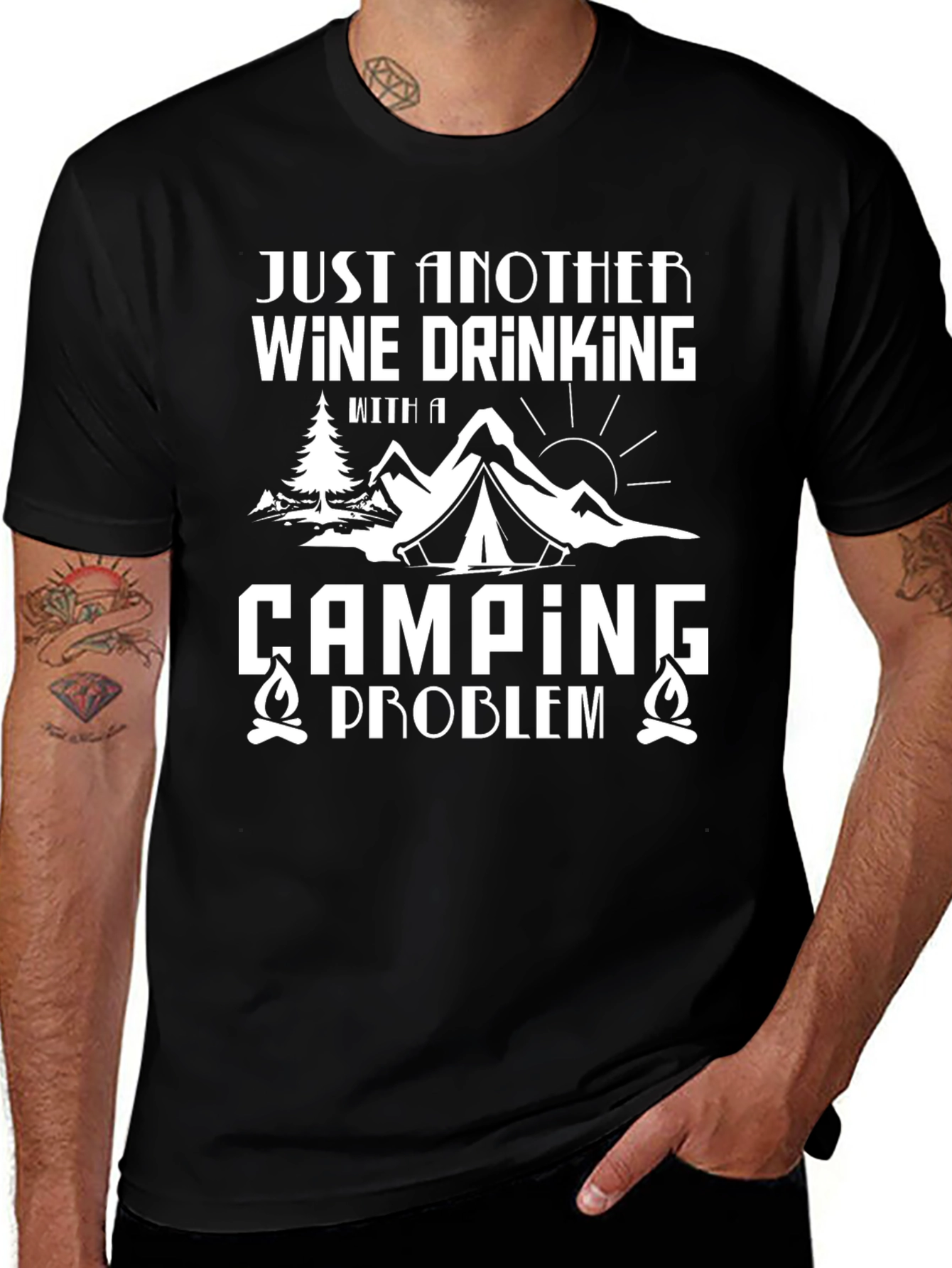 Variant 7 of Wine Drinking Camping Problem Graphic Tee