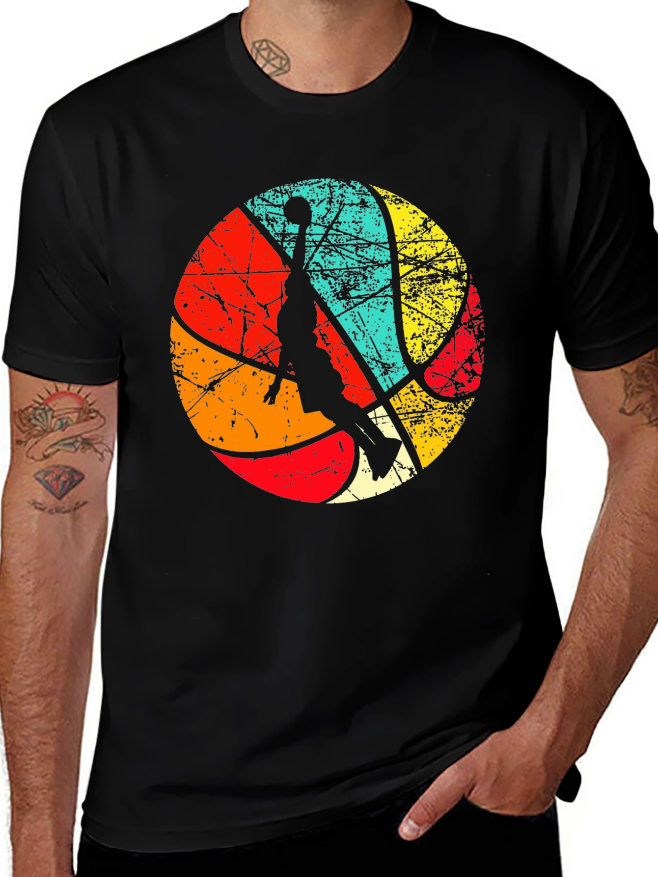 Variant 15 of Retro Basketball Player Graphic Tee