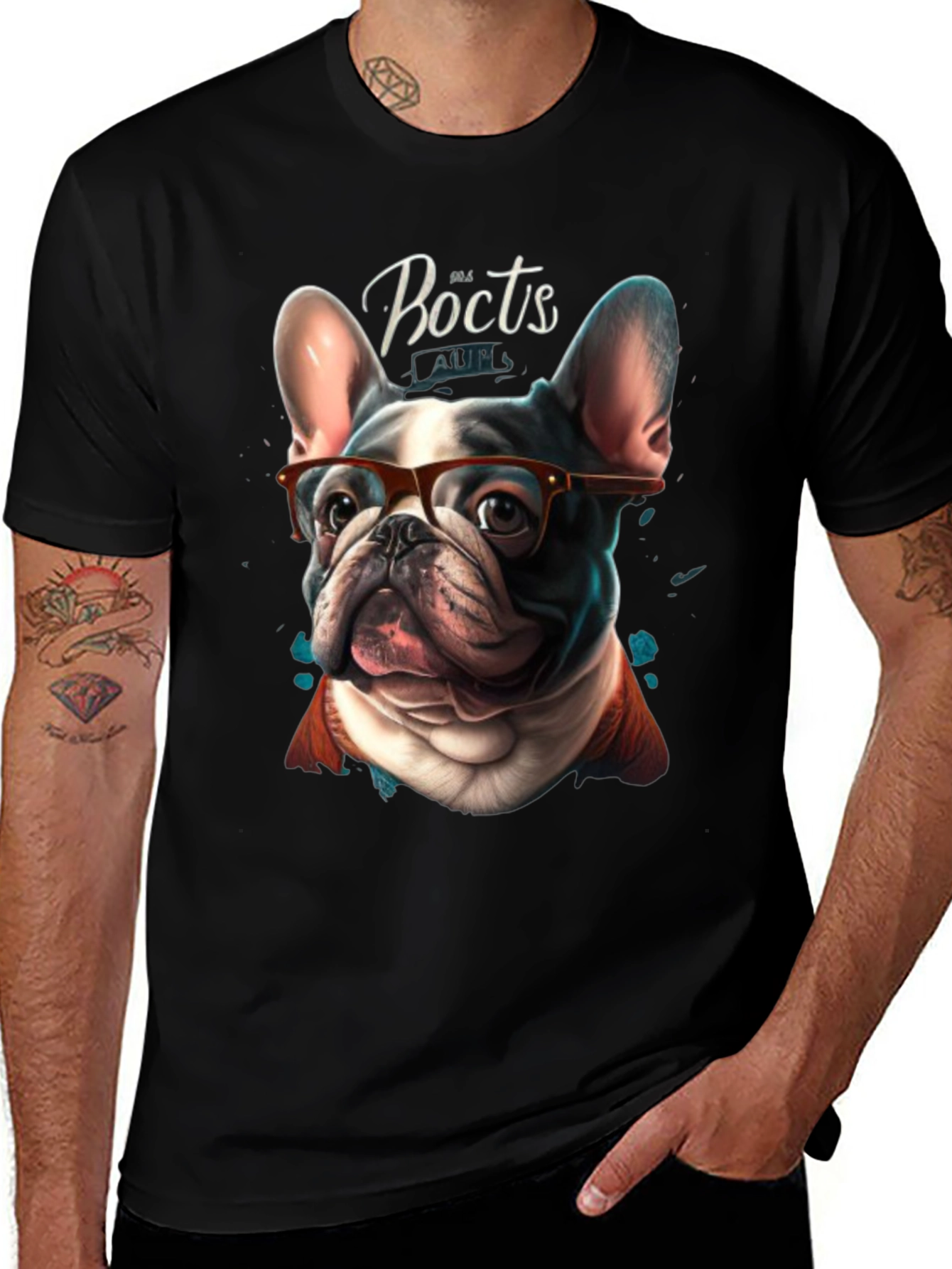 Variant 17 of Hipster Dog T-Shirt