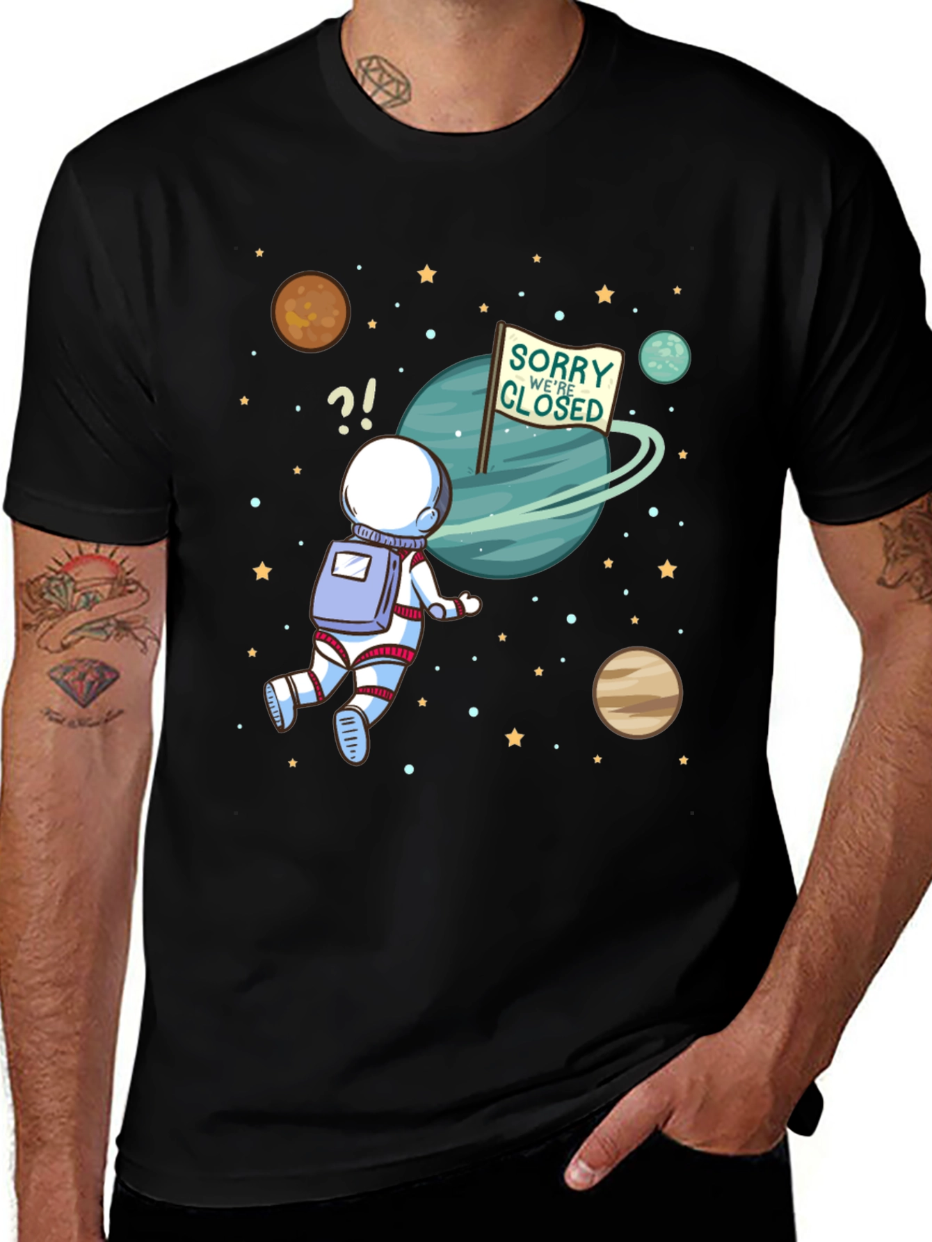 Variant 6 of Sorry We're Closed Astronaut T-Shirt