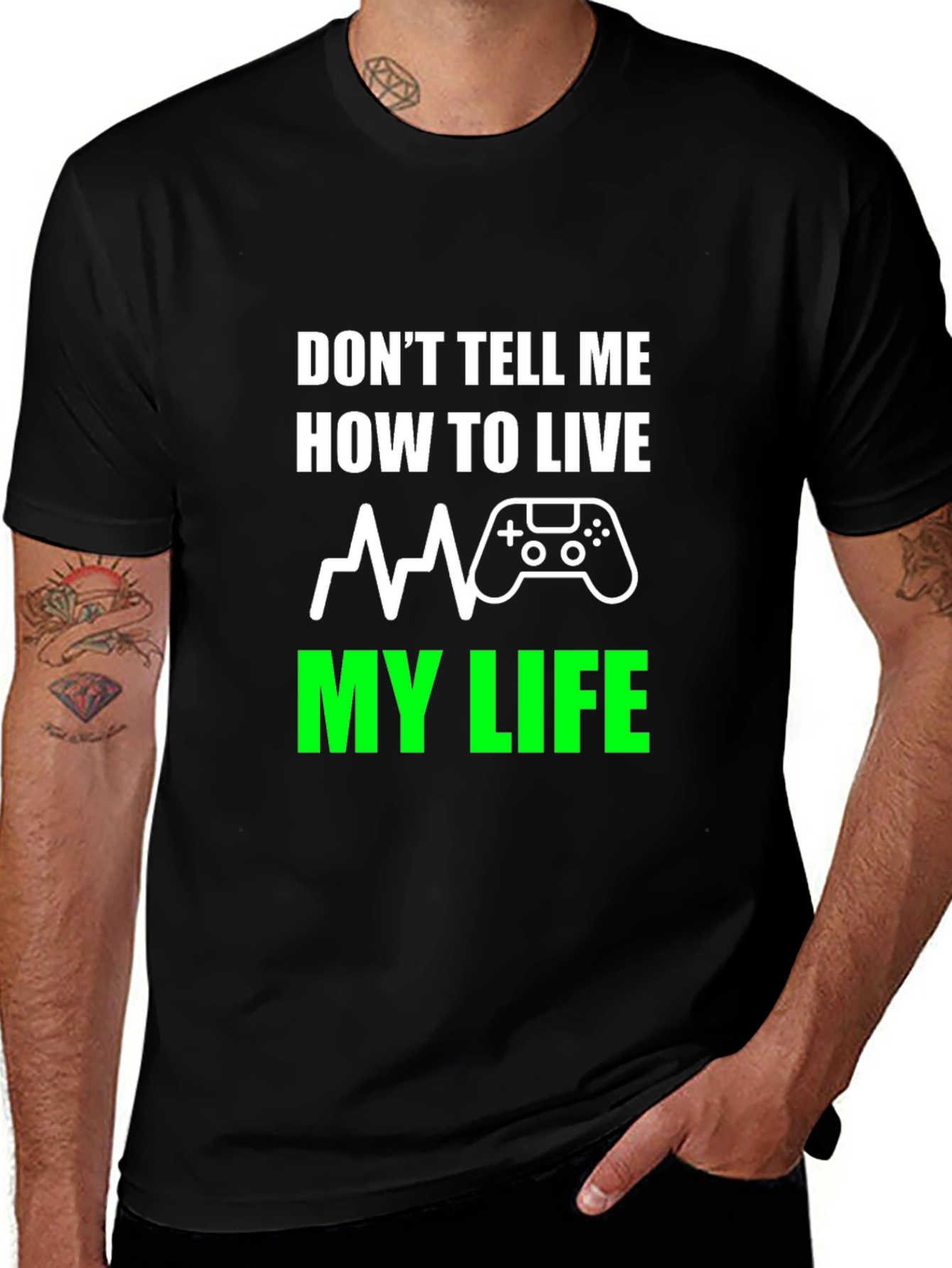 Variant 16 of Don't Tell Me How To Live T-Shirt Gaming