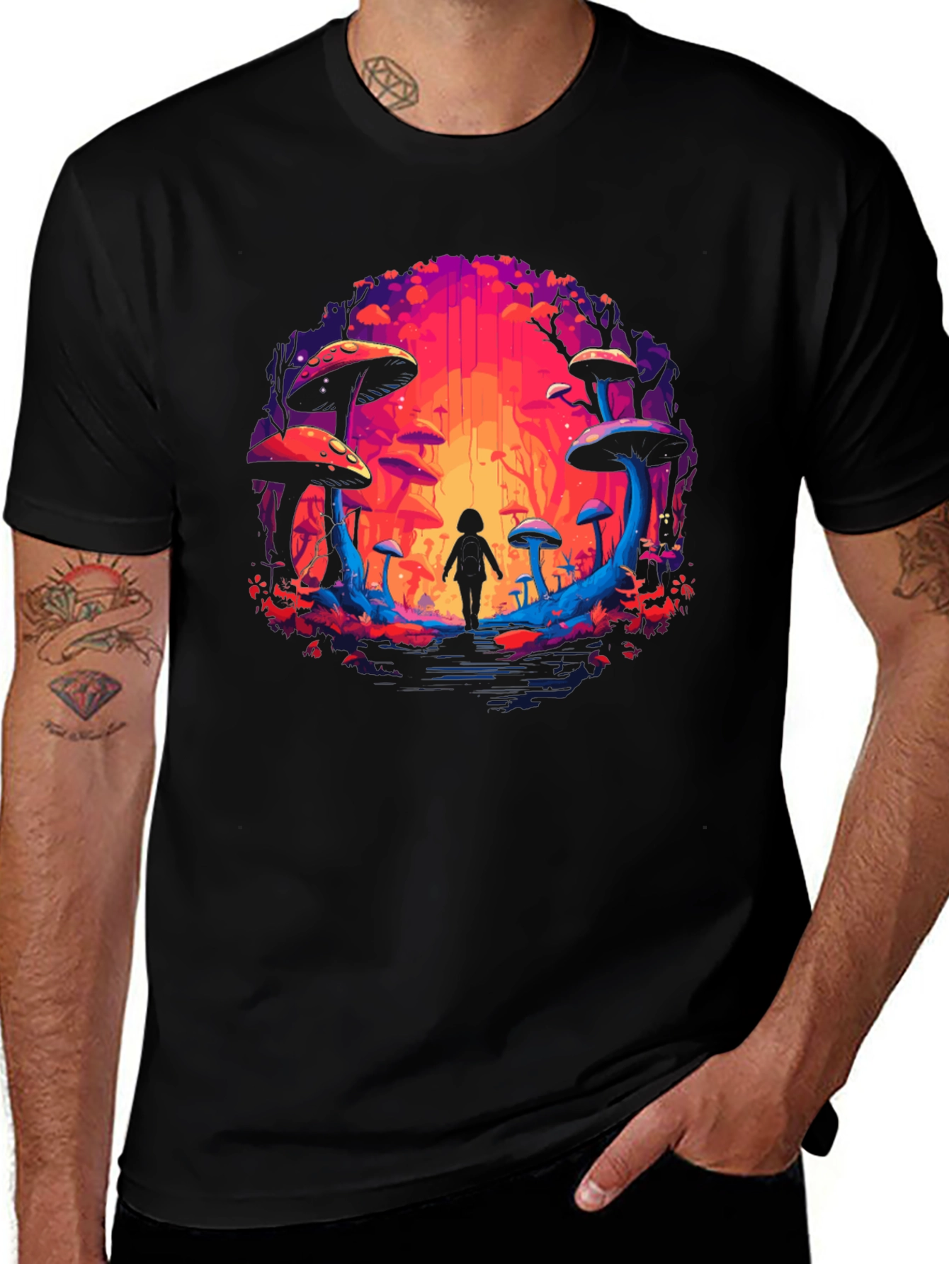 Variant 29 of Mystical Mushroom Forest Graphic Tee