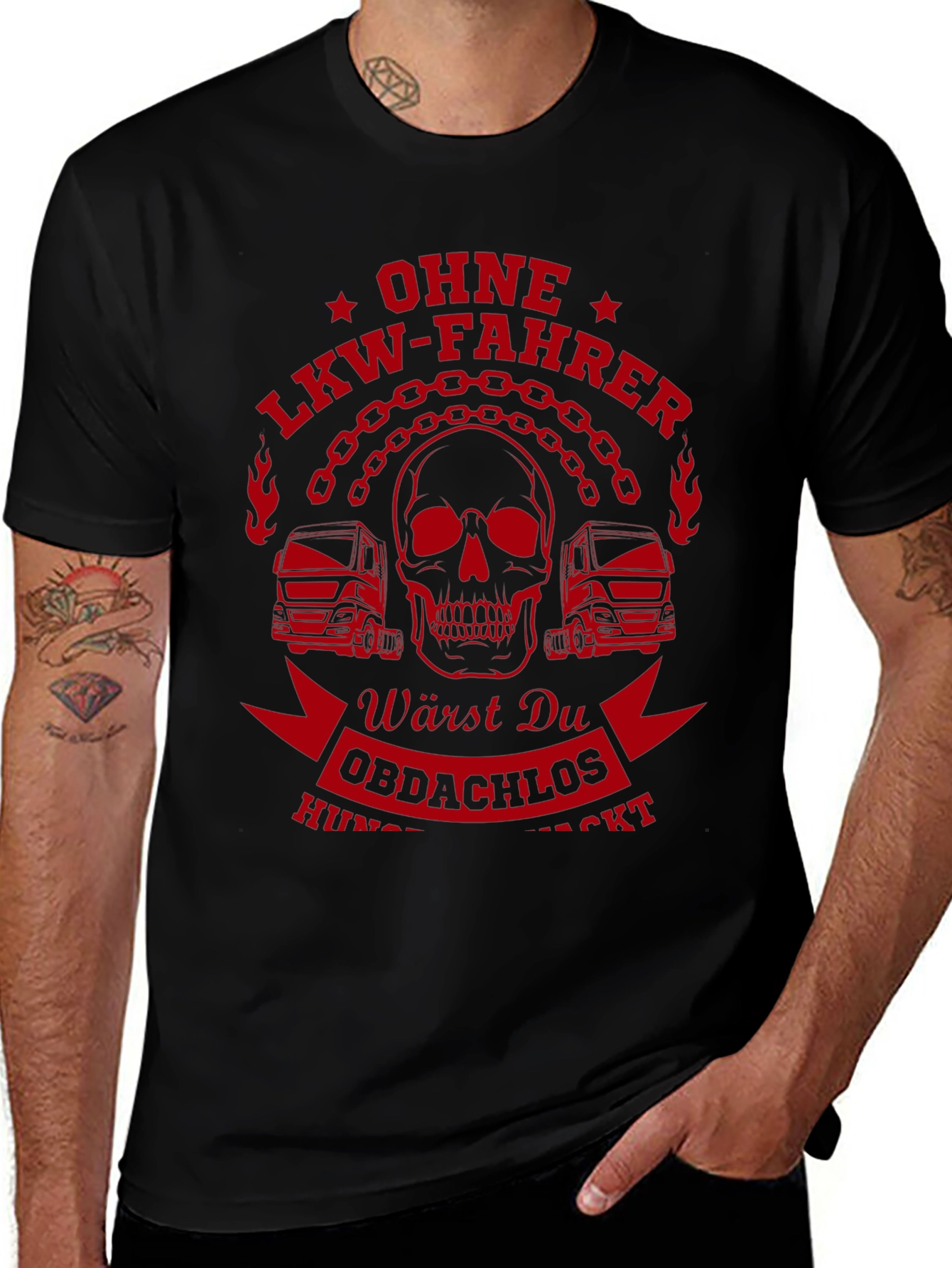 Variant 24 of Truck Driver T-Shirt - Ohne LKW-Fahrer