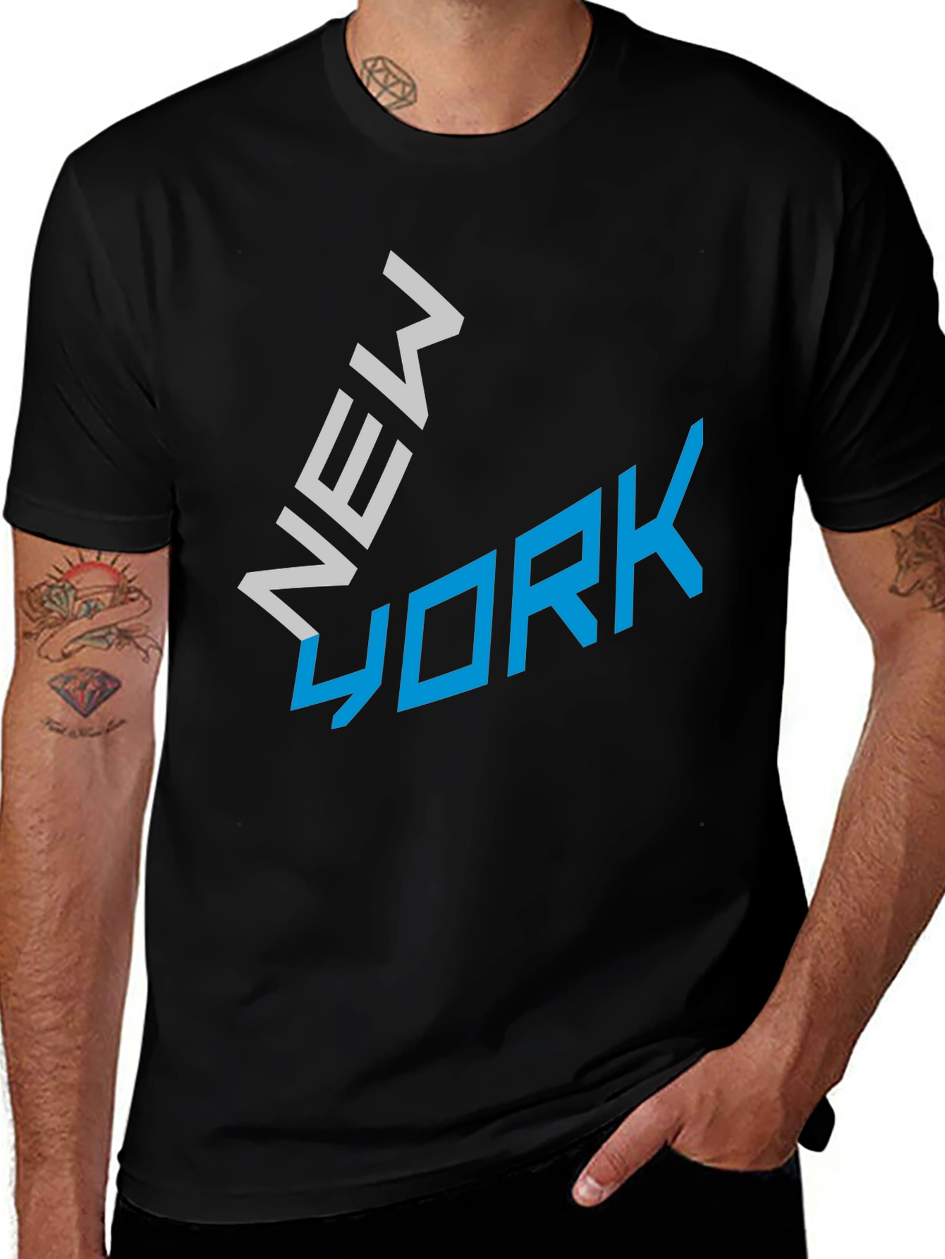 Variant 25 of New York Graphic Tee - Stylish Men's Black T-Shirt
