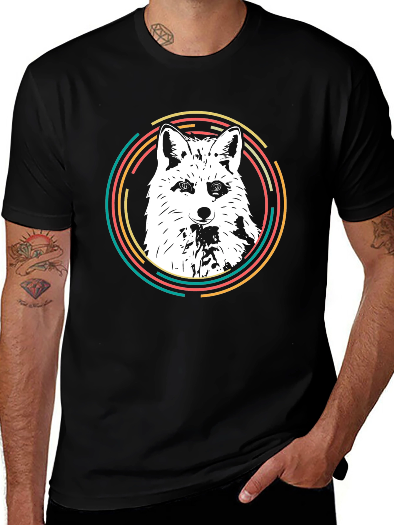 Variant 22 of Fox Graphic Tee - Stylish Men's Black T-Shirt