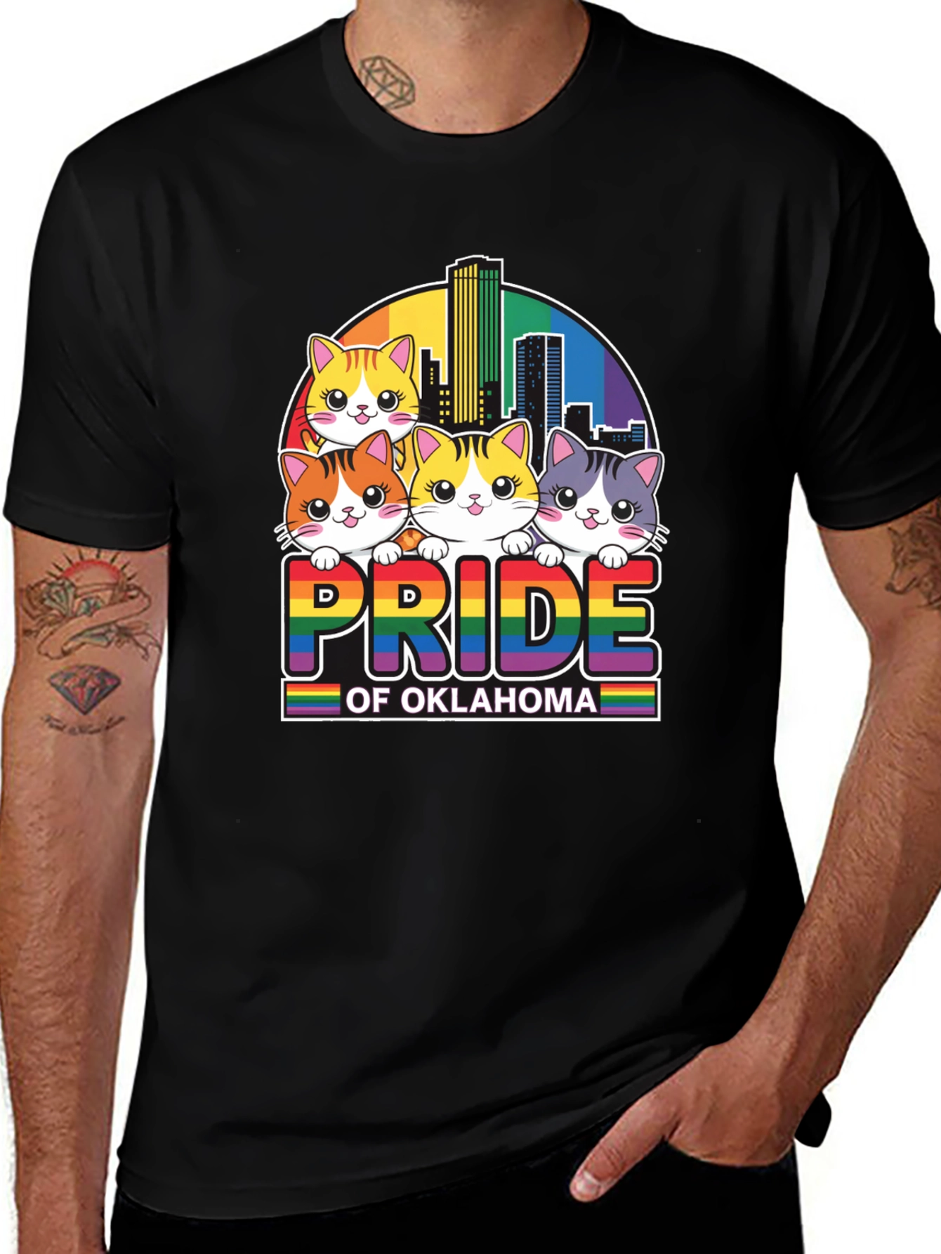 Variant 17 of Pride of Oklahoma Cats T-Shirt