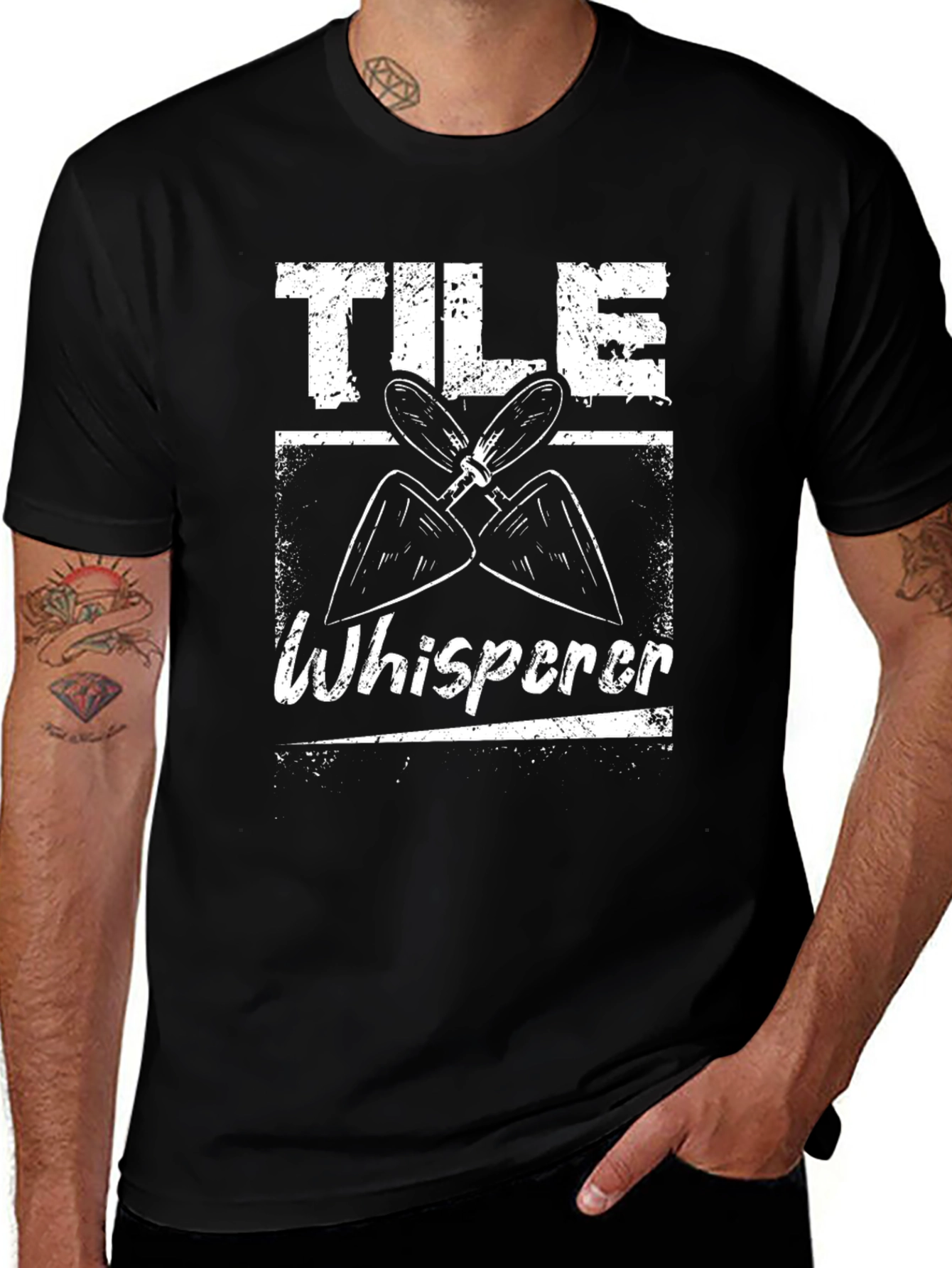 Tile Whisperer T-Shirt - Funny Construction Worker Tee