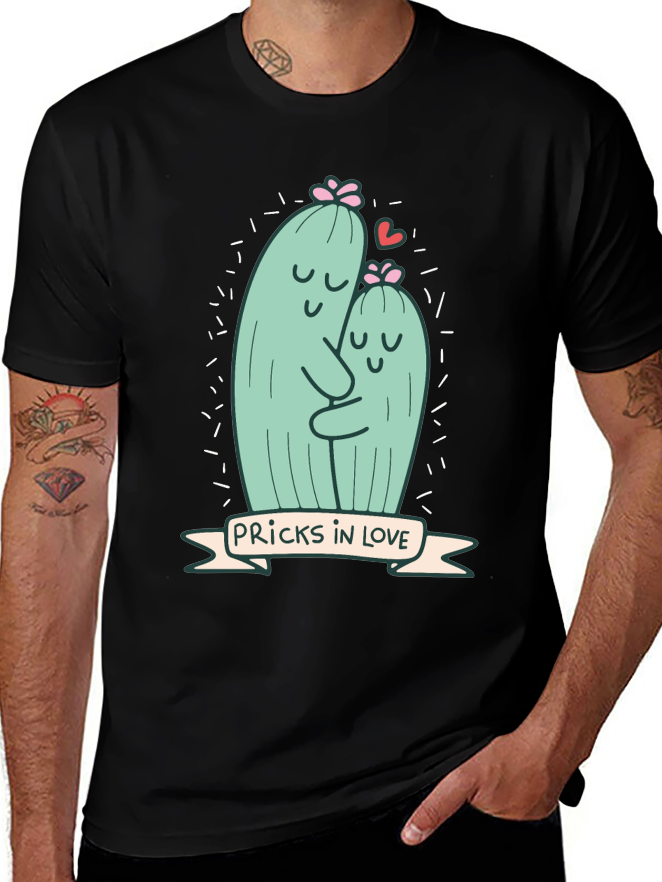 Variant 25 of Pricks in Love Graphic Tee - Soft Cotton