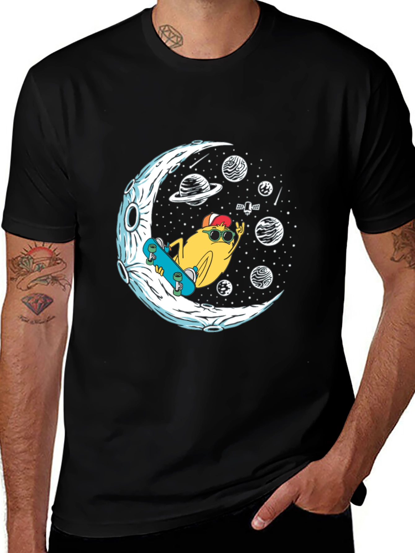 Variant 11 of Cool Moon Skater Graphic T-Shirt
