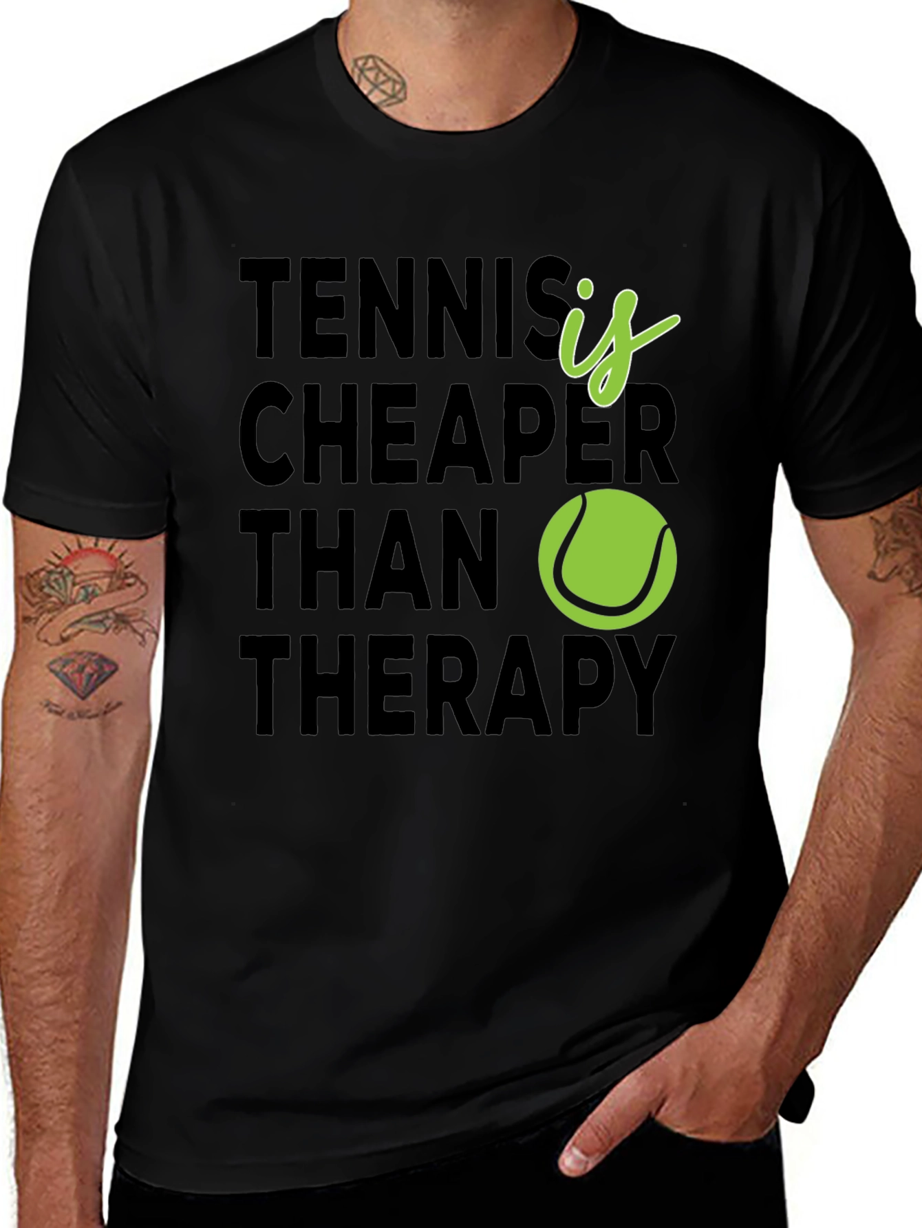 Variant 24 of Tennis is Cheaper Than Therapy T-Shirt
