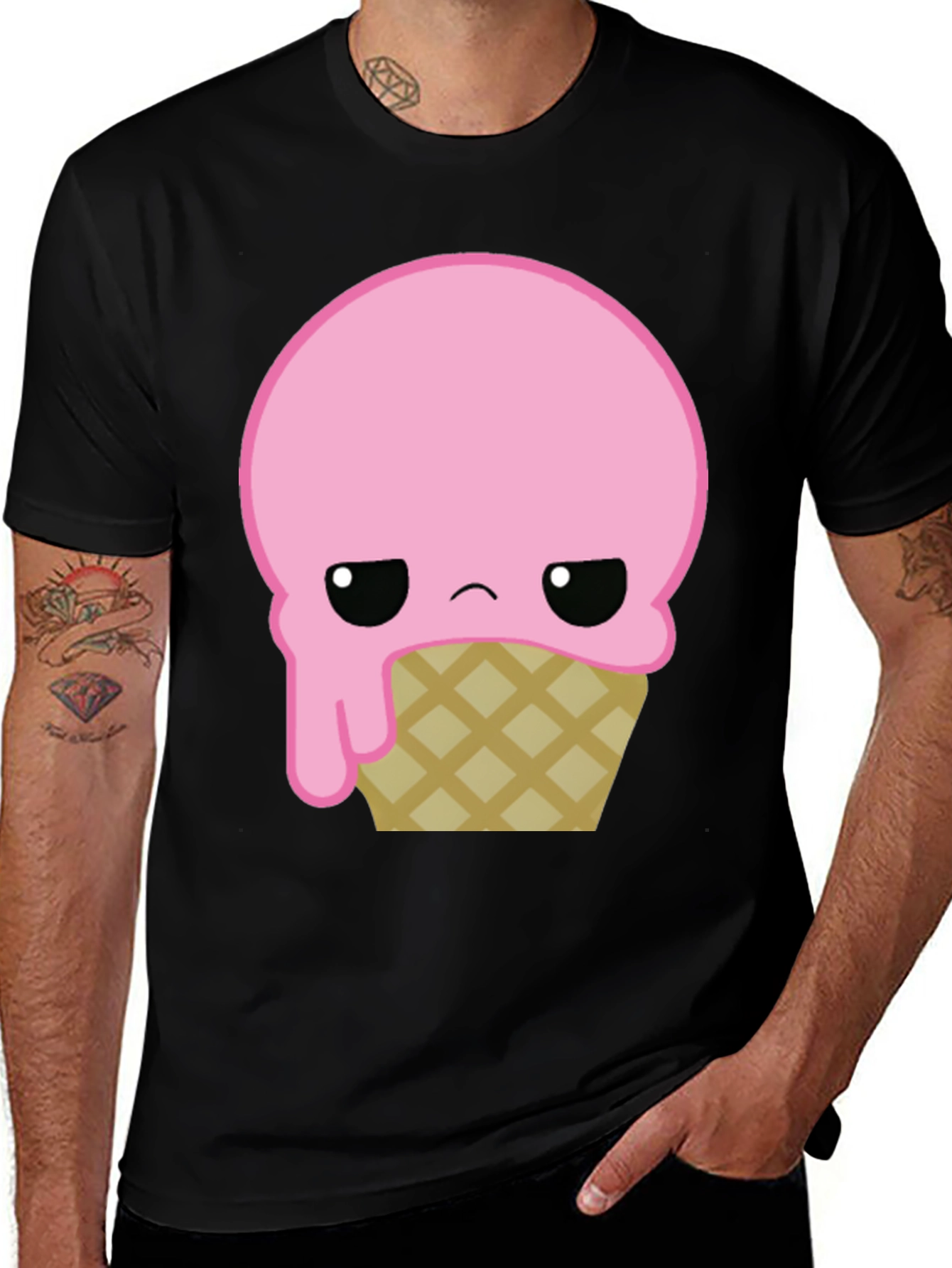 Variant 11 of Sad Ice Cream Cone Graphic T-Shirt