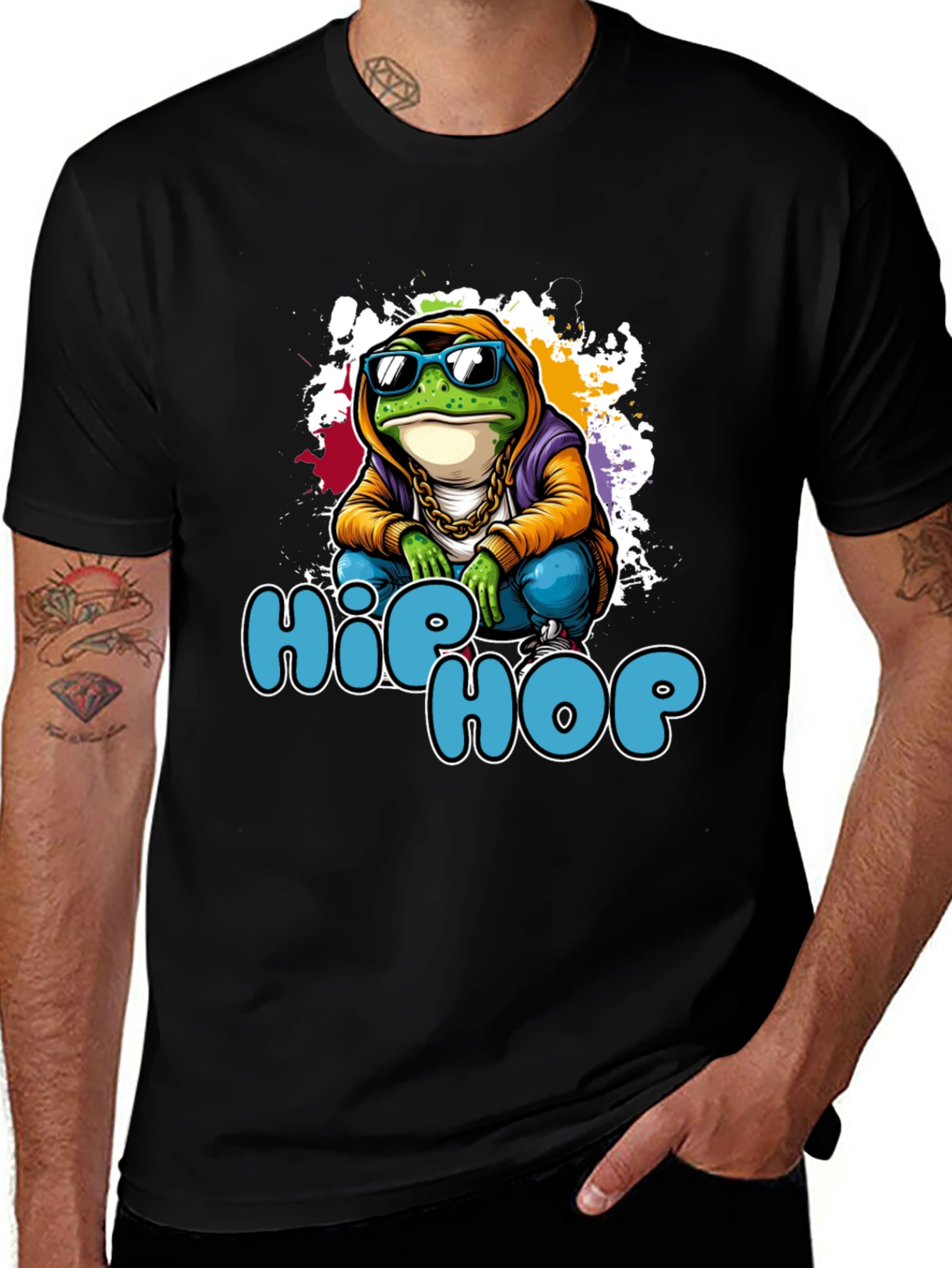Variant 8 of Hip Hop Frog Graphic Tee