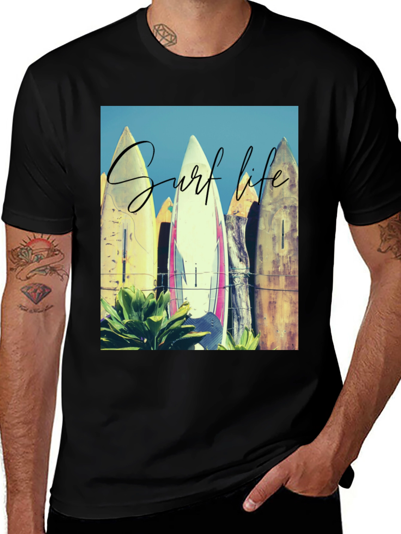 Variant 20 of Surf Life Graphic Tee - Beach Vibes T-Shirt
