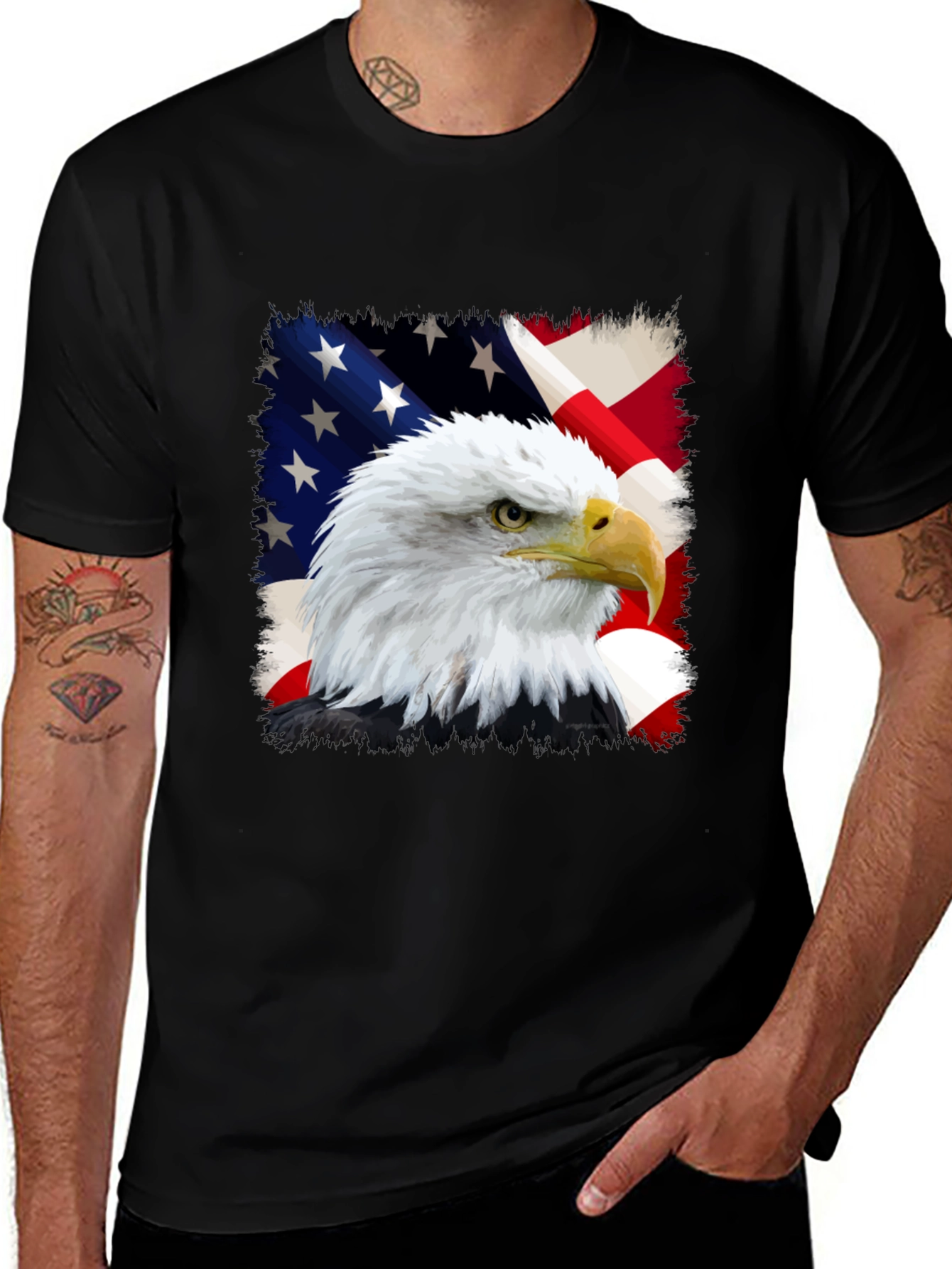 Variant 23 of American Eagle Flag Graphic Print T-Shirt