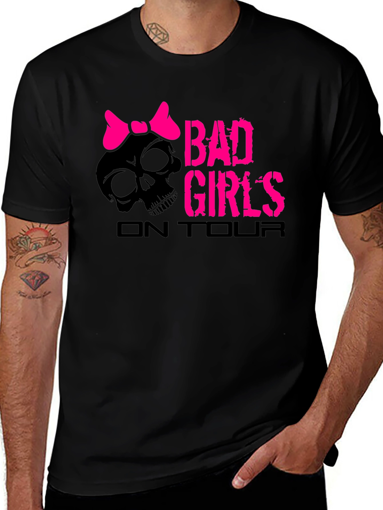 Variant 12 of Bad Girls On Tour Black T-Shirt