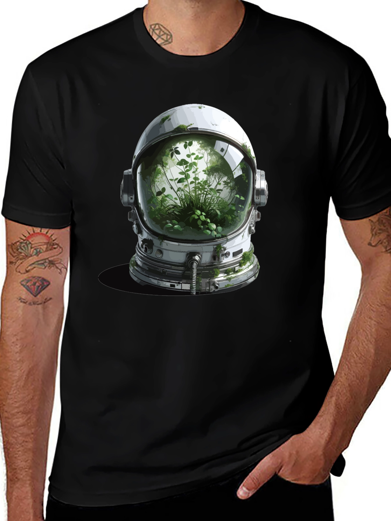 Variant 3 of Nature in Space Black T-Shirt