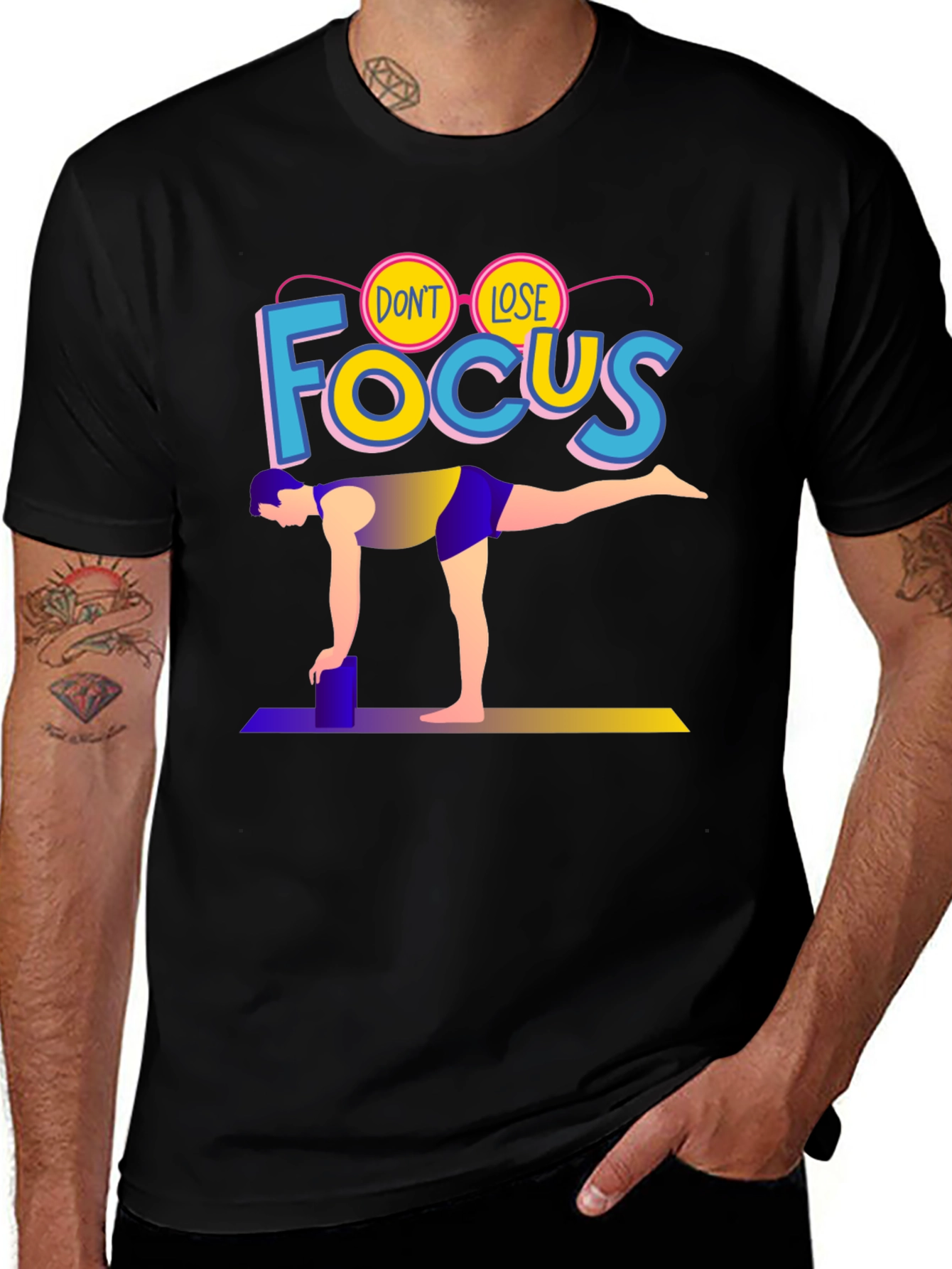 Variant 24 of Don't Lose Focus Yoga T-Shirt - Balance & Style