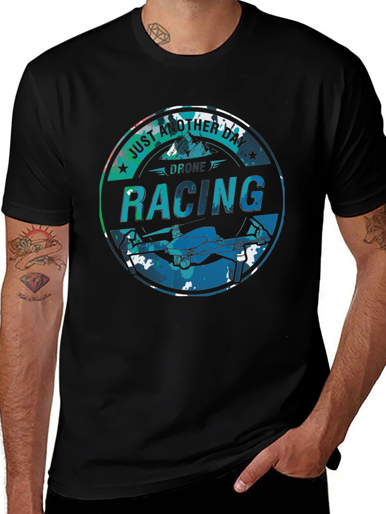 Variant 21 of Drone Racing Graphic Tee - Just Another Day