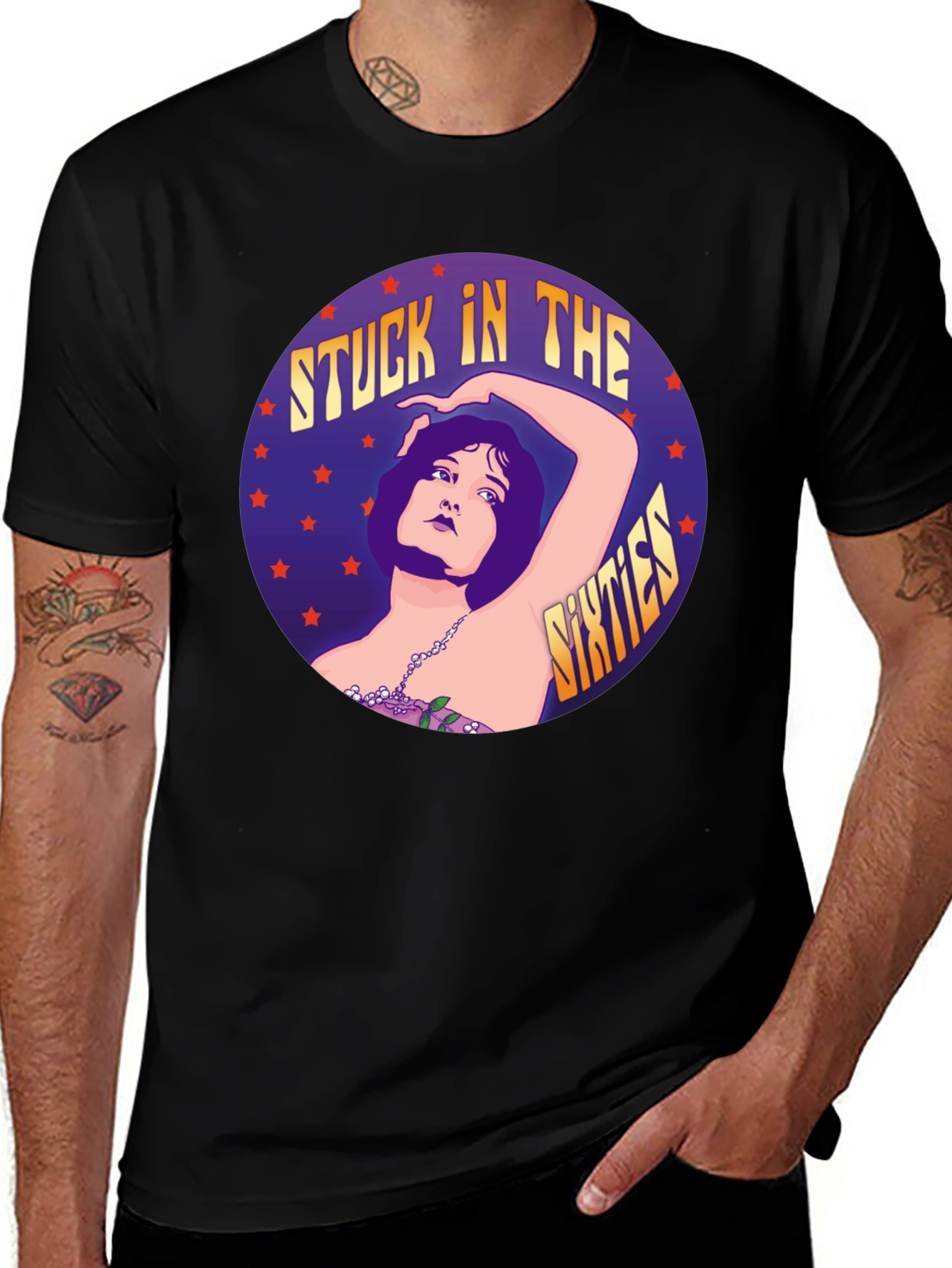 Variant 11 of Stuck in the Sixties Graphic T-Shirt - Retro Style Tee