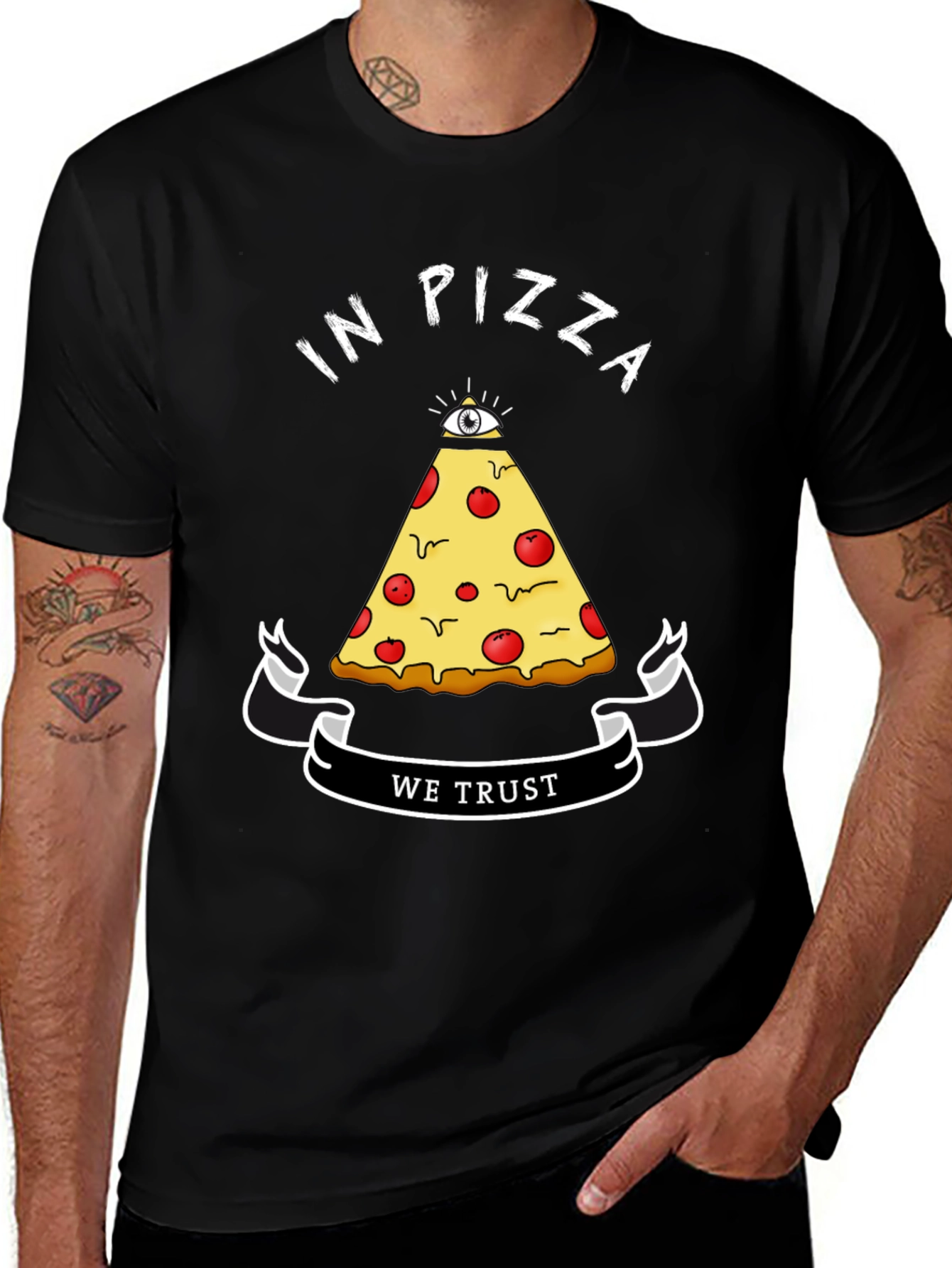 Variant 7 of In Pizza We Trust Graphic T-Shirt