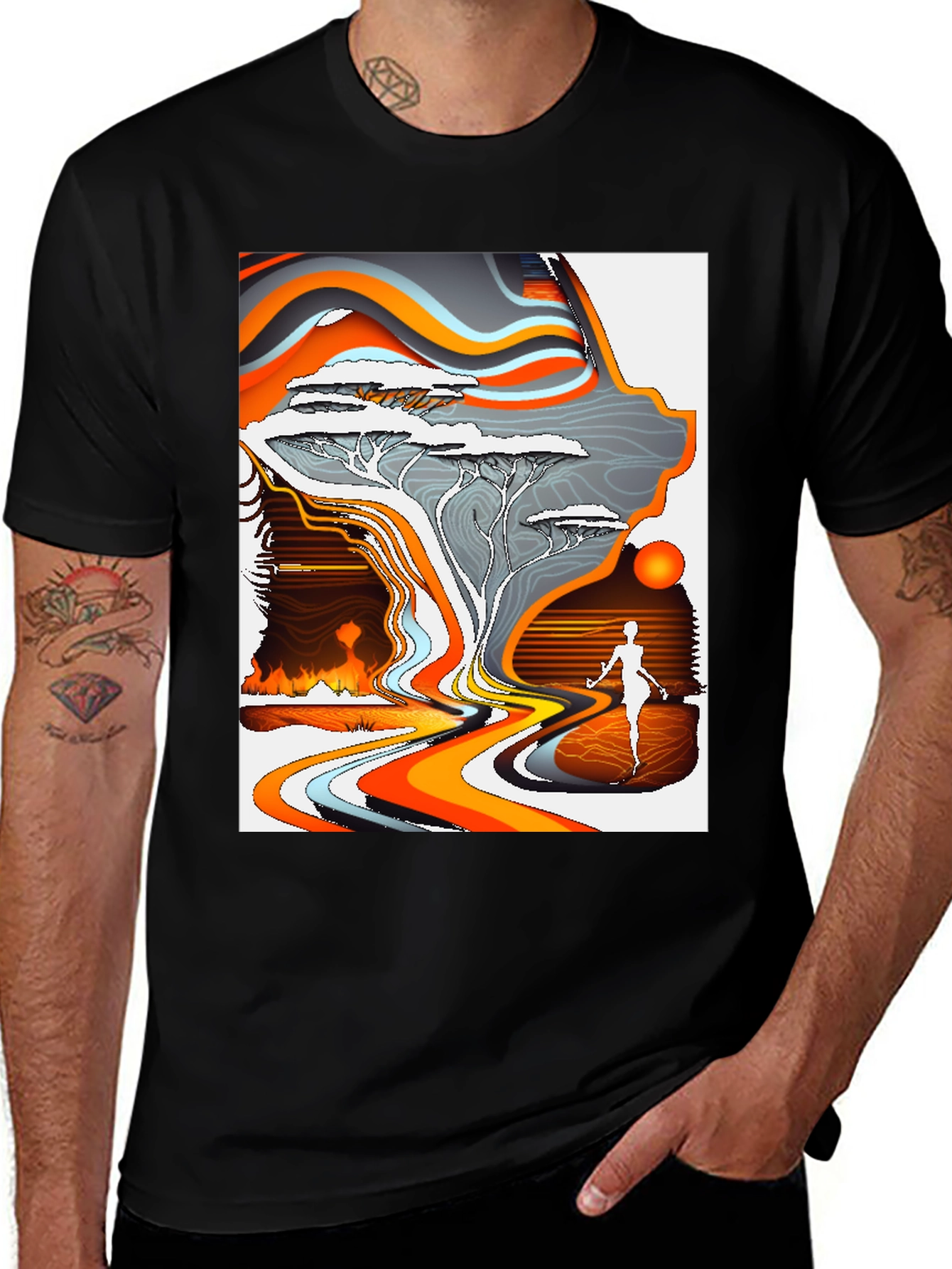 Variant 14 of Abstract Desert Scene Graphic Tee