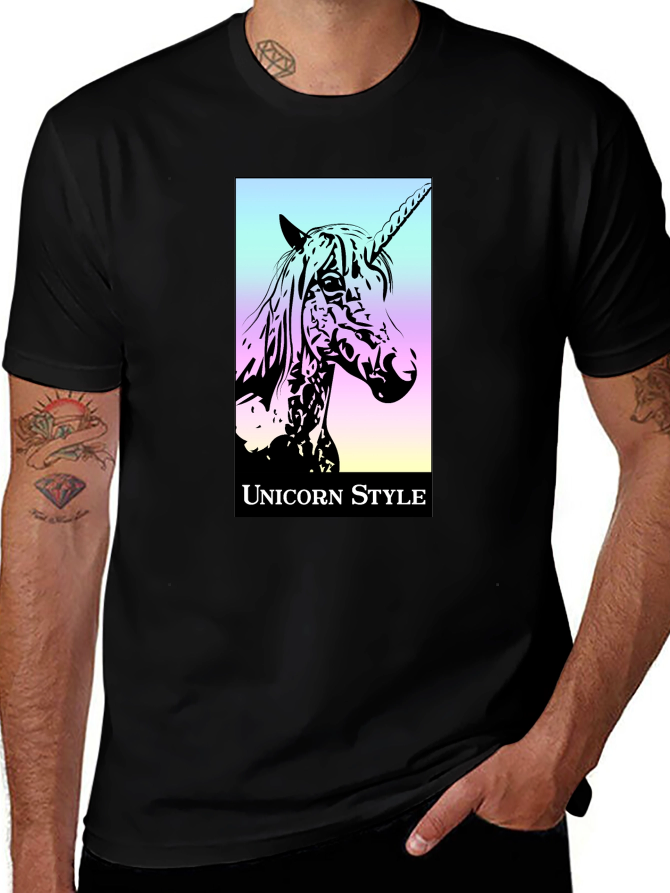 Variant 5 of Unicorn Style Graphic T-Shirt