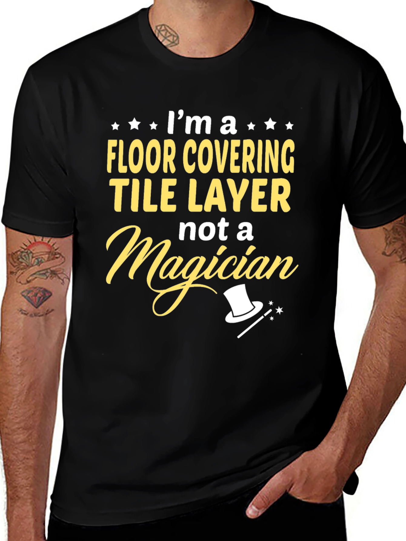 Variant 21 of Floor Covering Tile Layer T-Shirt - Not a Magician
