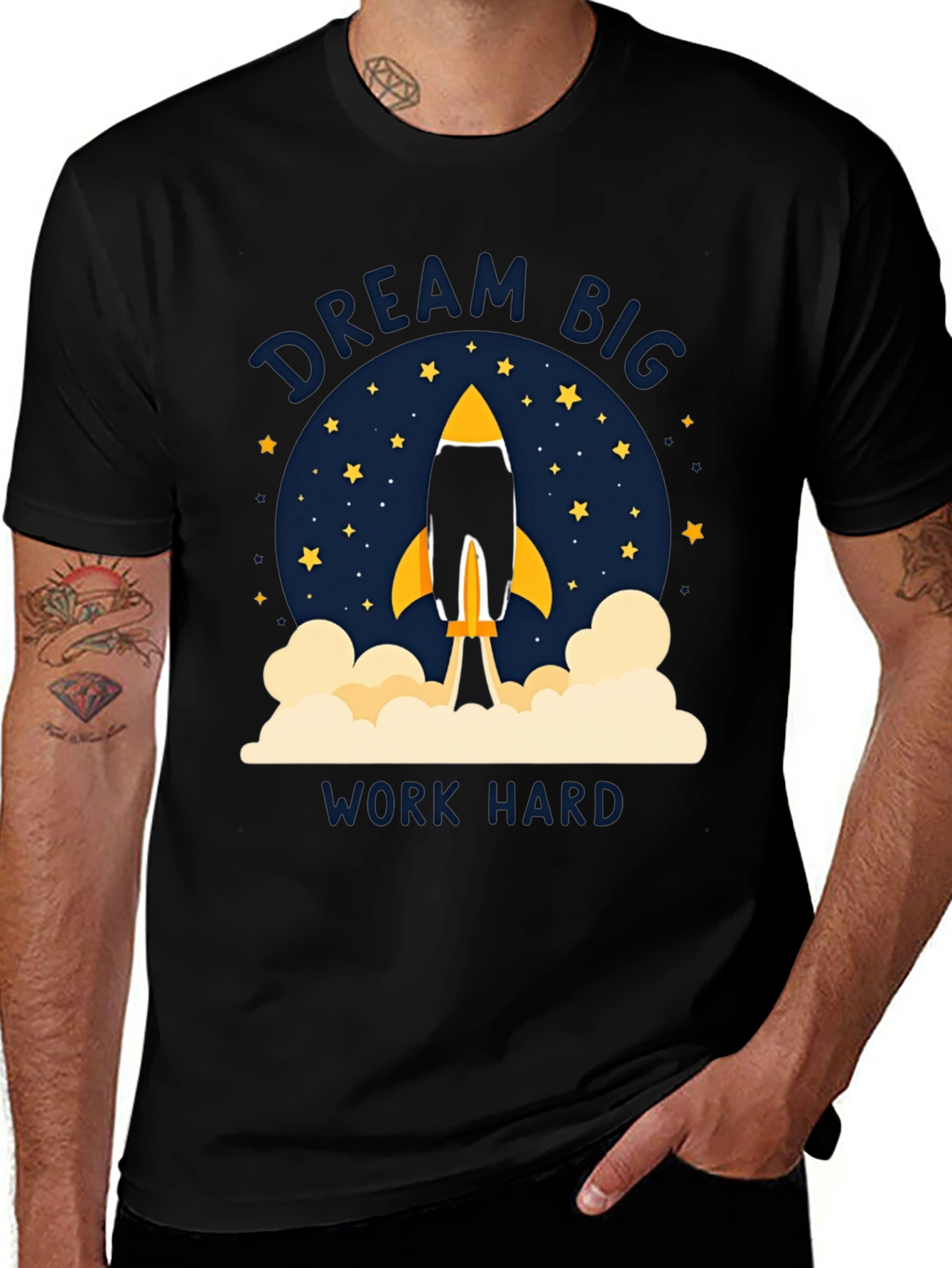 Variant 17 of Dream Big Rocket Launch Graphic T-Shirt