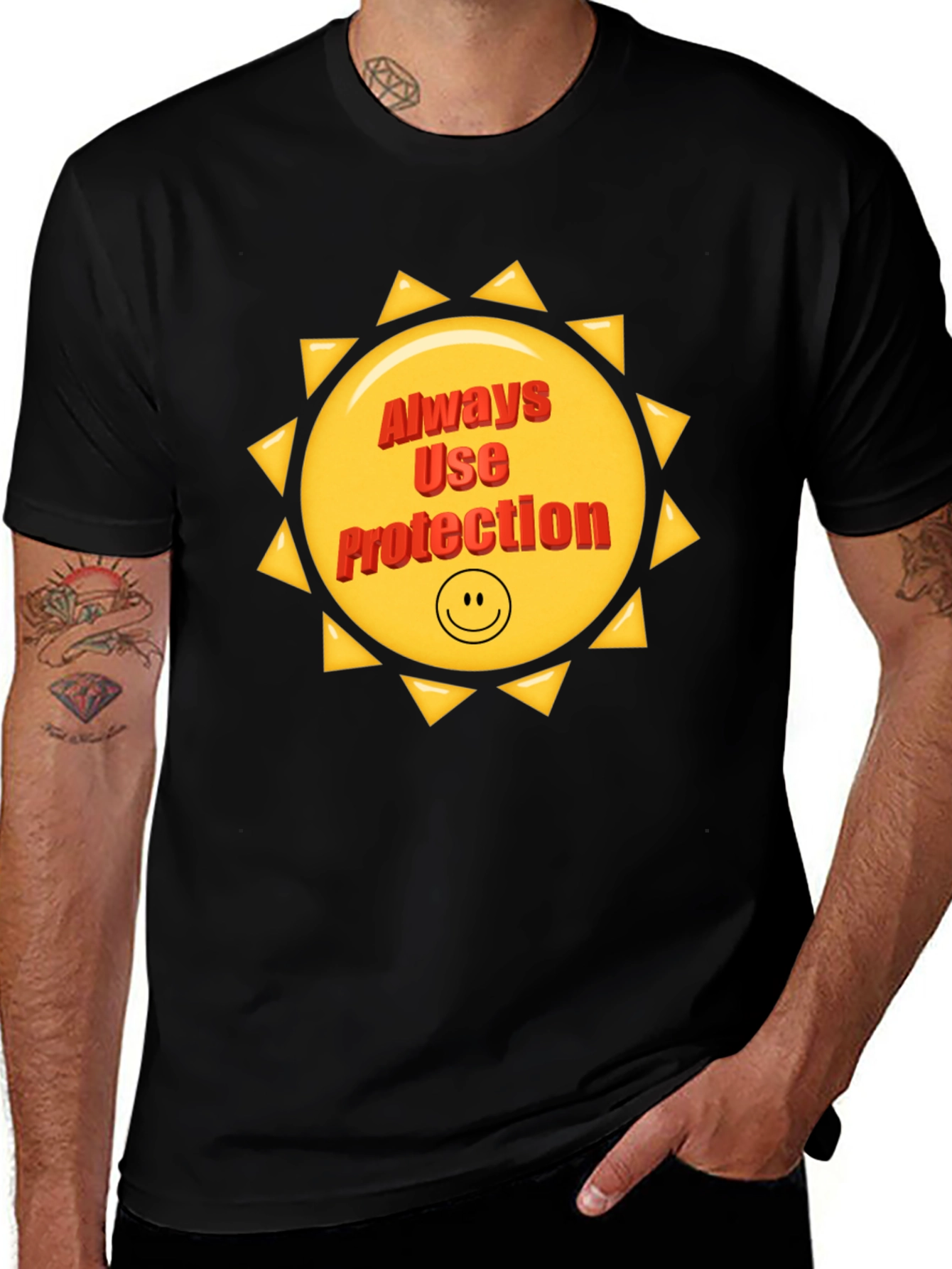 Variant 8 of Always Use Protection Sun Graphic T-Shirt